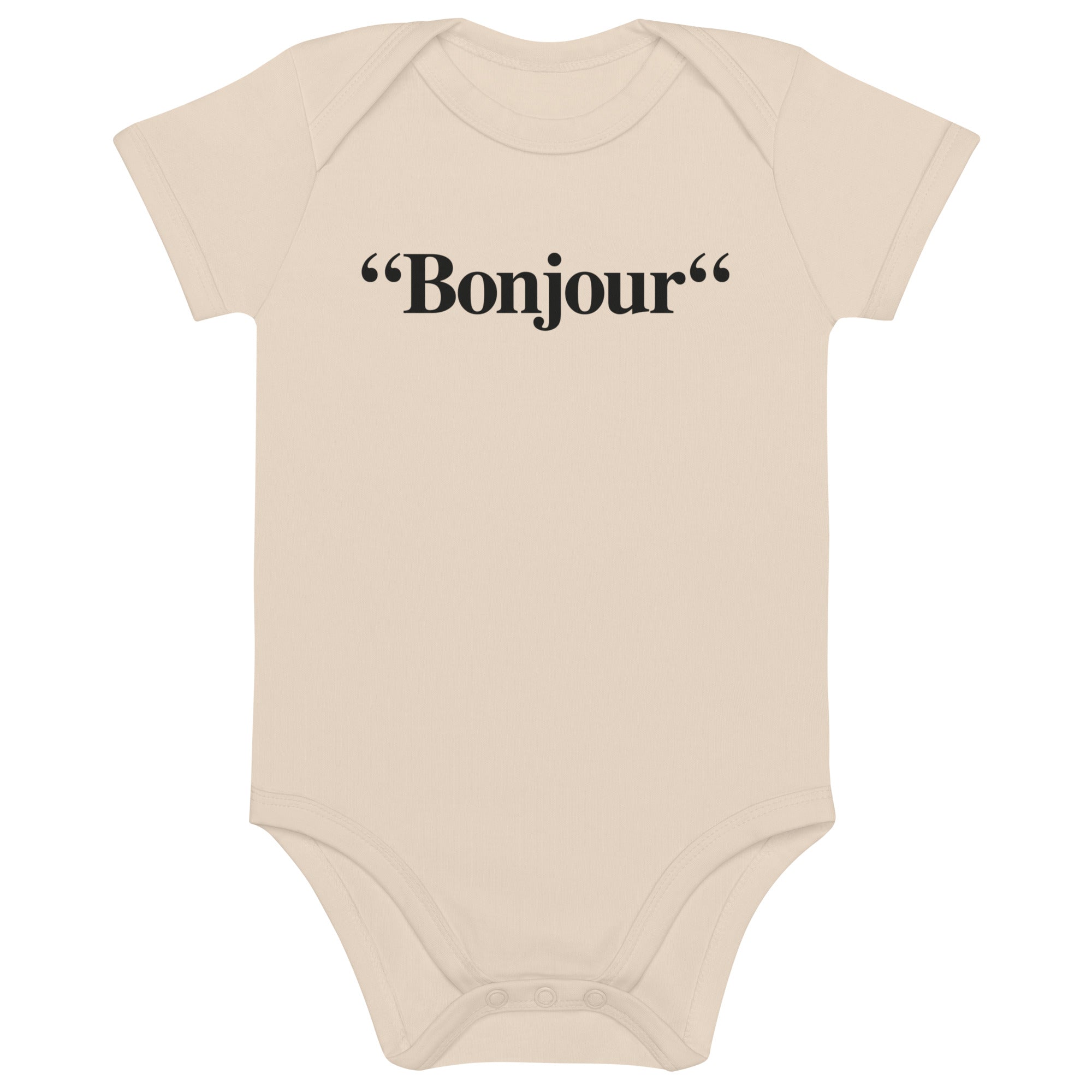 "Bonjour" - Body en coton bio bébé