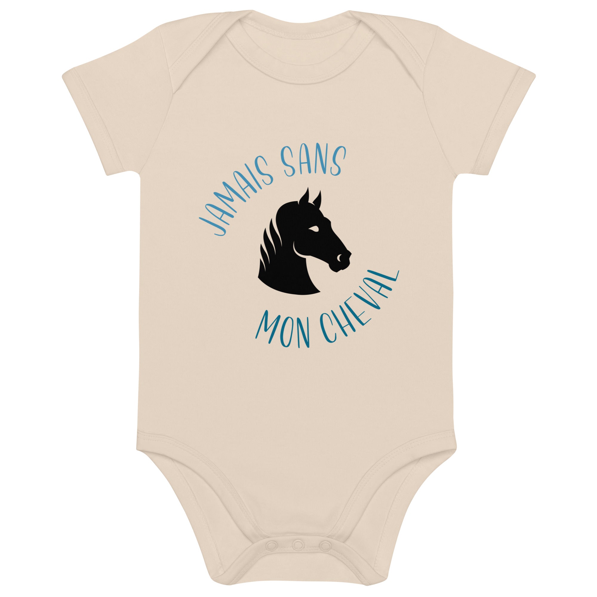 Jamais sans mon cheval - Body en coton bio bébé