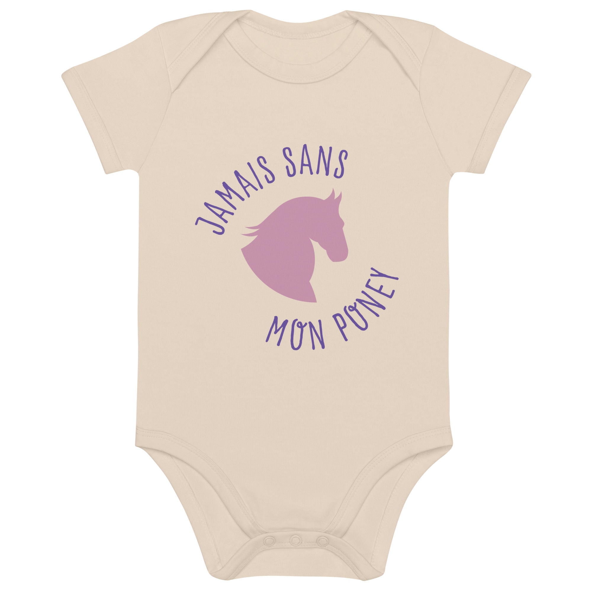 Jamais sans mon poney - Body en coton bio bébé