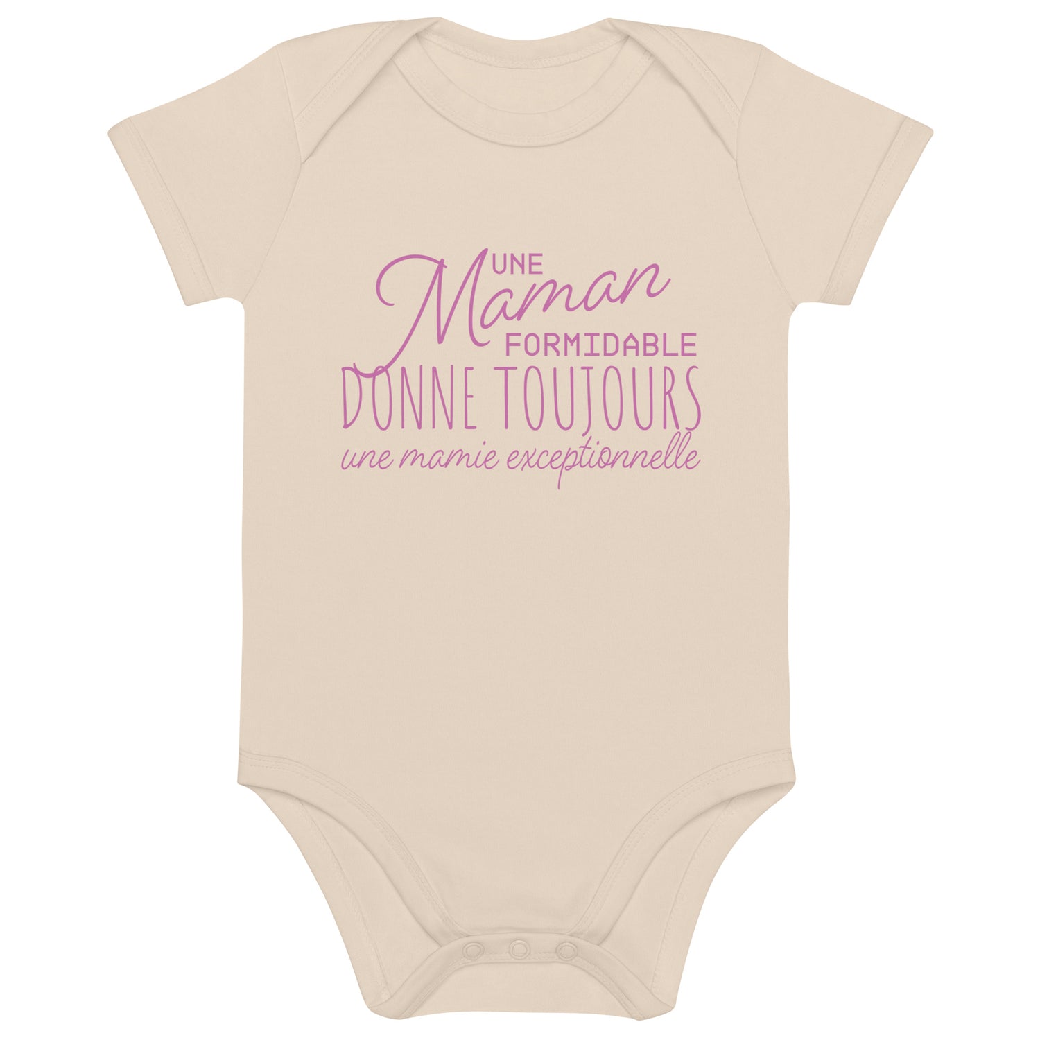 Maman formidable, Mamie exceptionnelle - Body en coton bio bébé