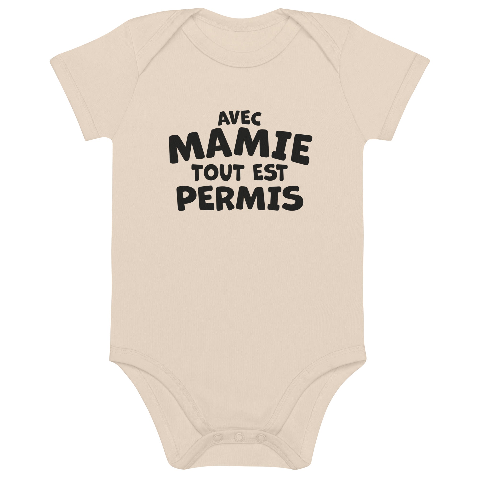 Avec Mamie - Body en coton bio bébé