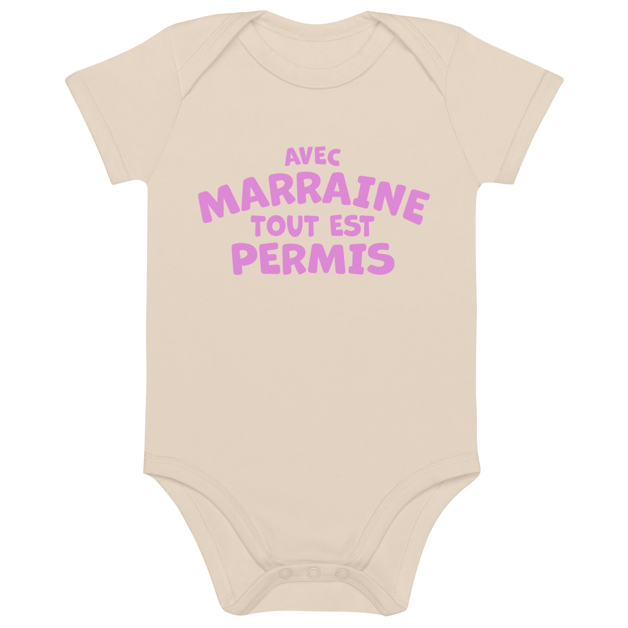 Avec Marraine - Body en coton bio bébé