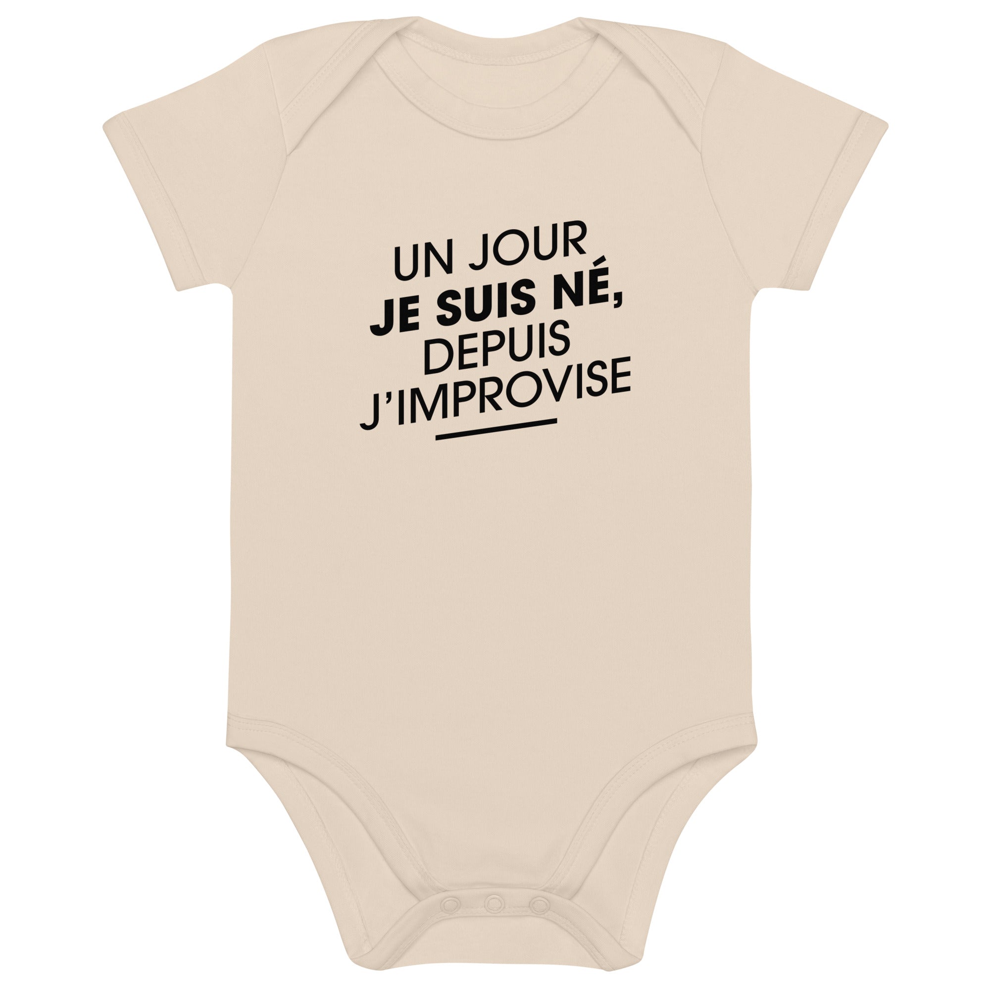 Un jour je suis né - Body en coton bio bébé
