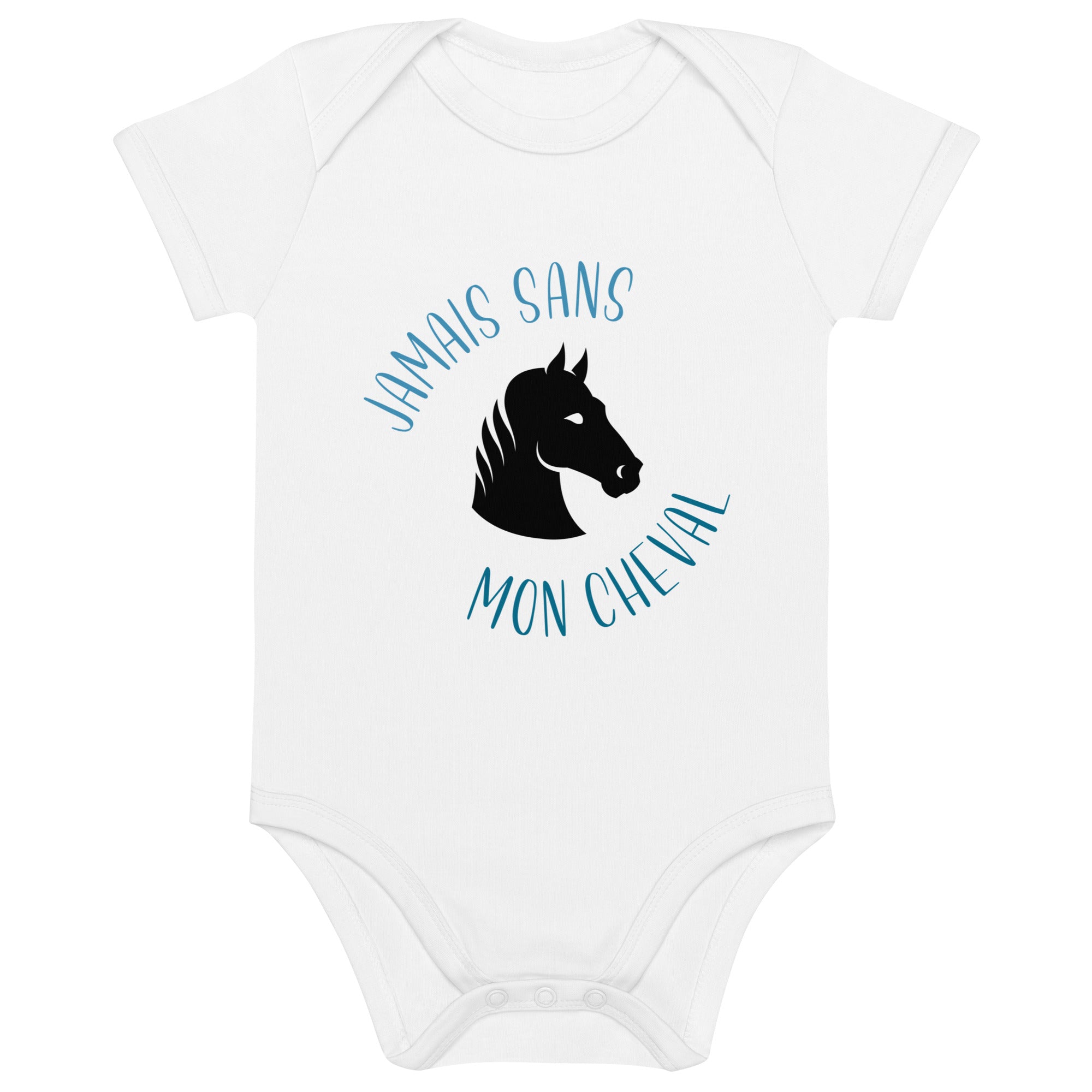 Jamais sans mon cheval - Body en coton bio bébé