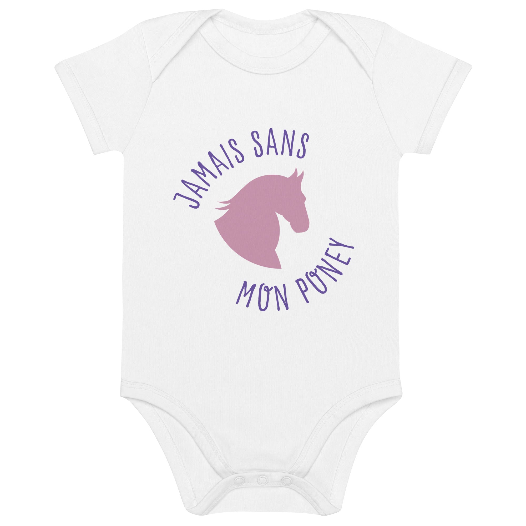 Jamais sans mon poney - Body en coton bio bébé