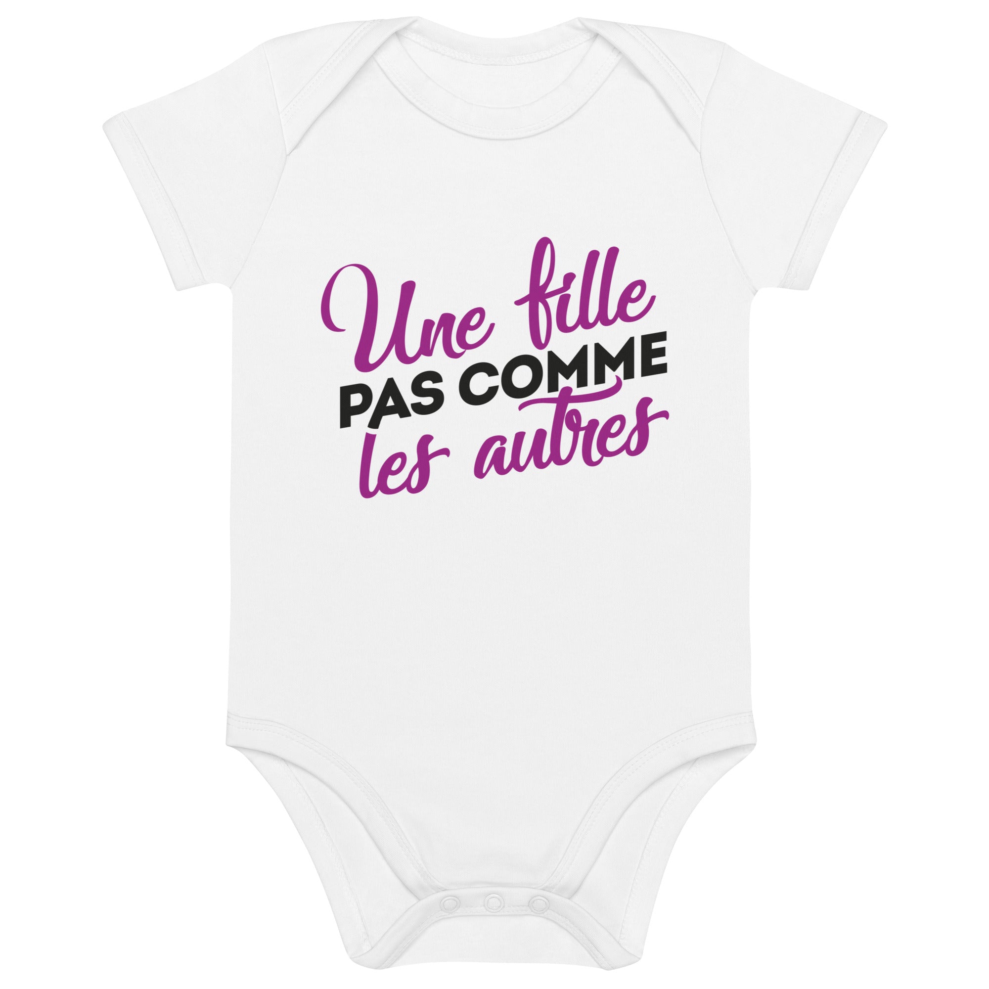 Une fille pas comme les autres - Body en coton bio bébé