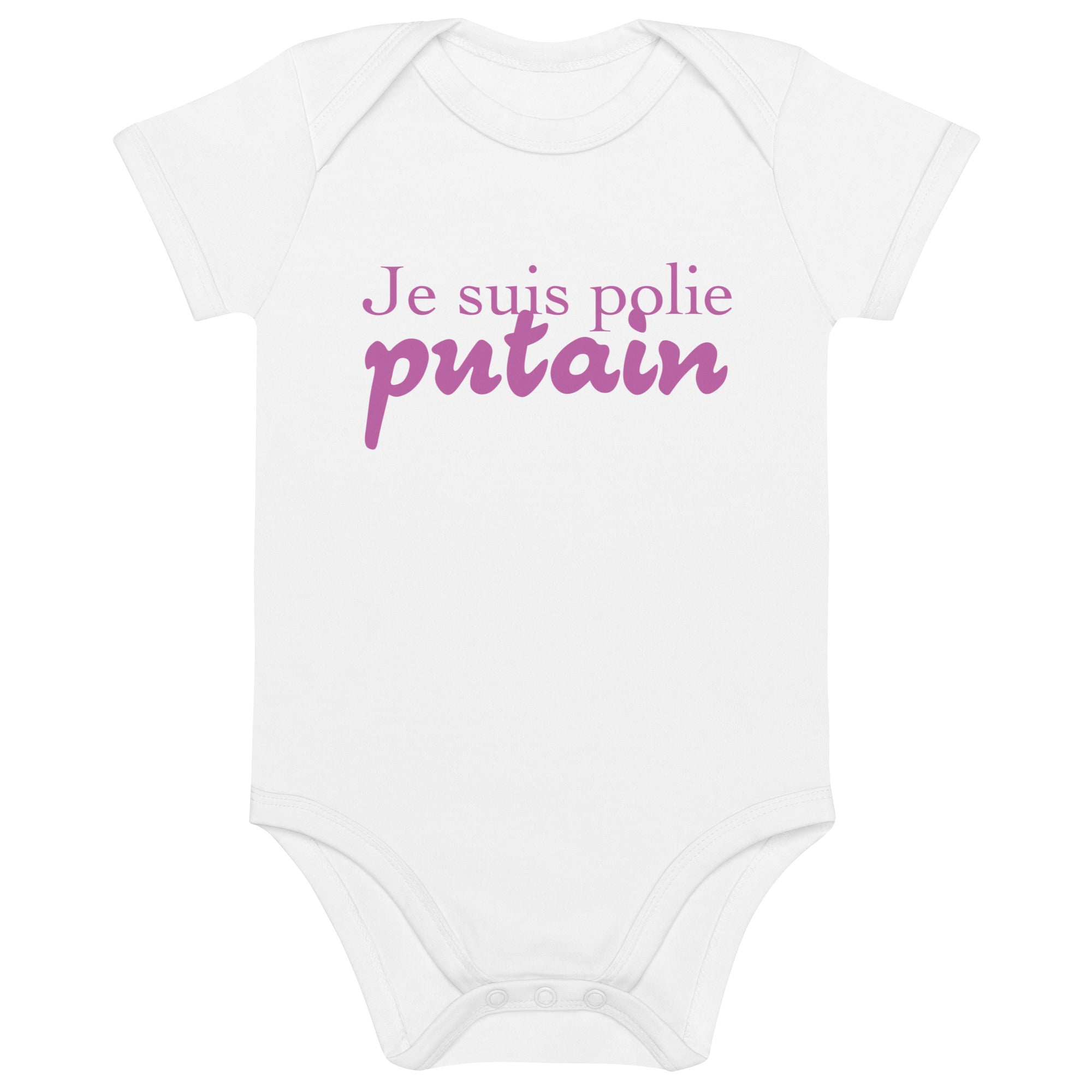 Je suis polie - Body en coton bio bébé