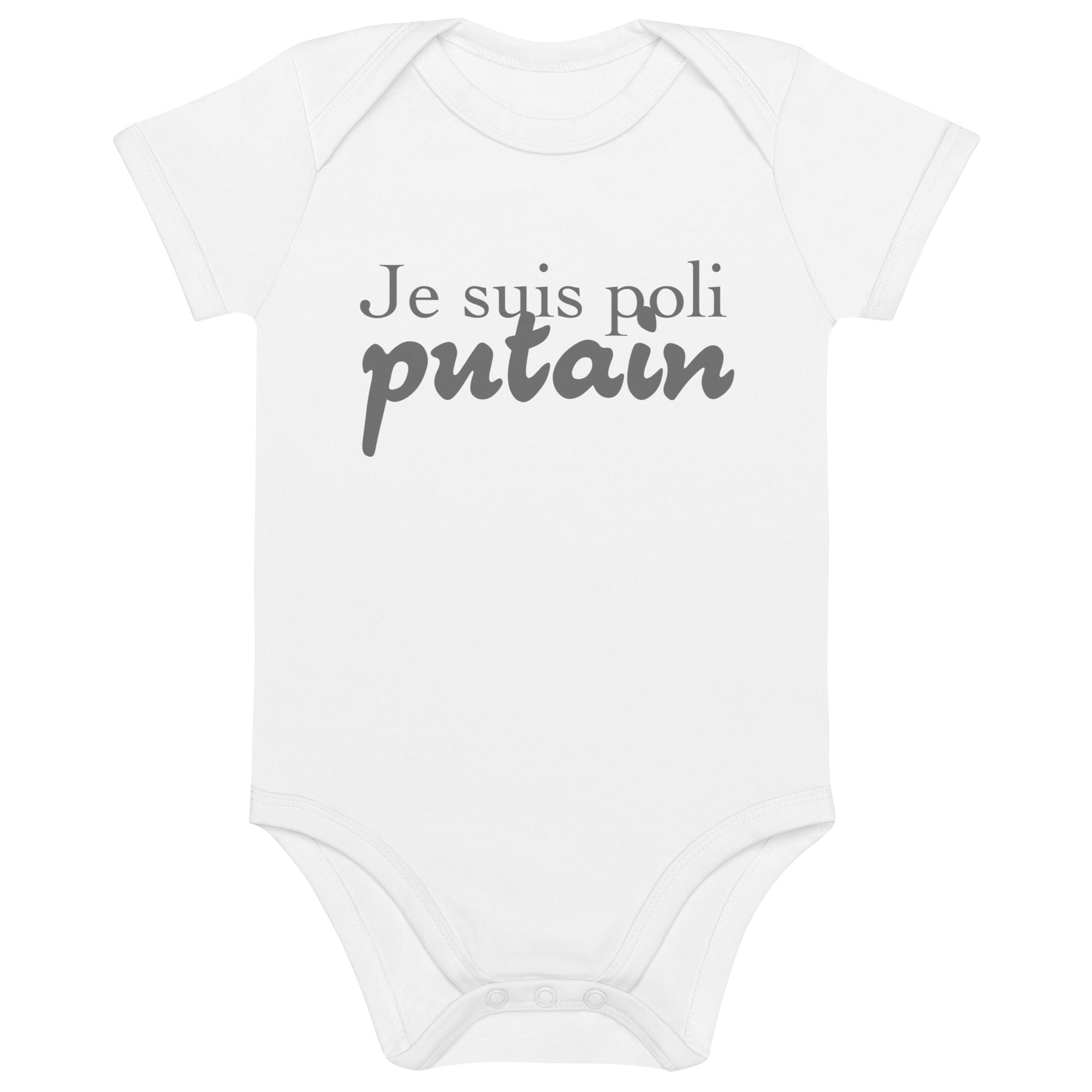 Je suis poli - Body en coton bio bébé