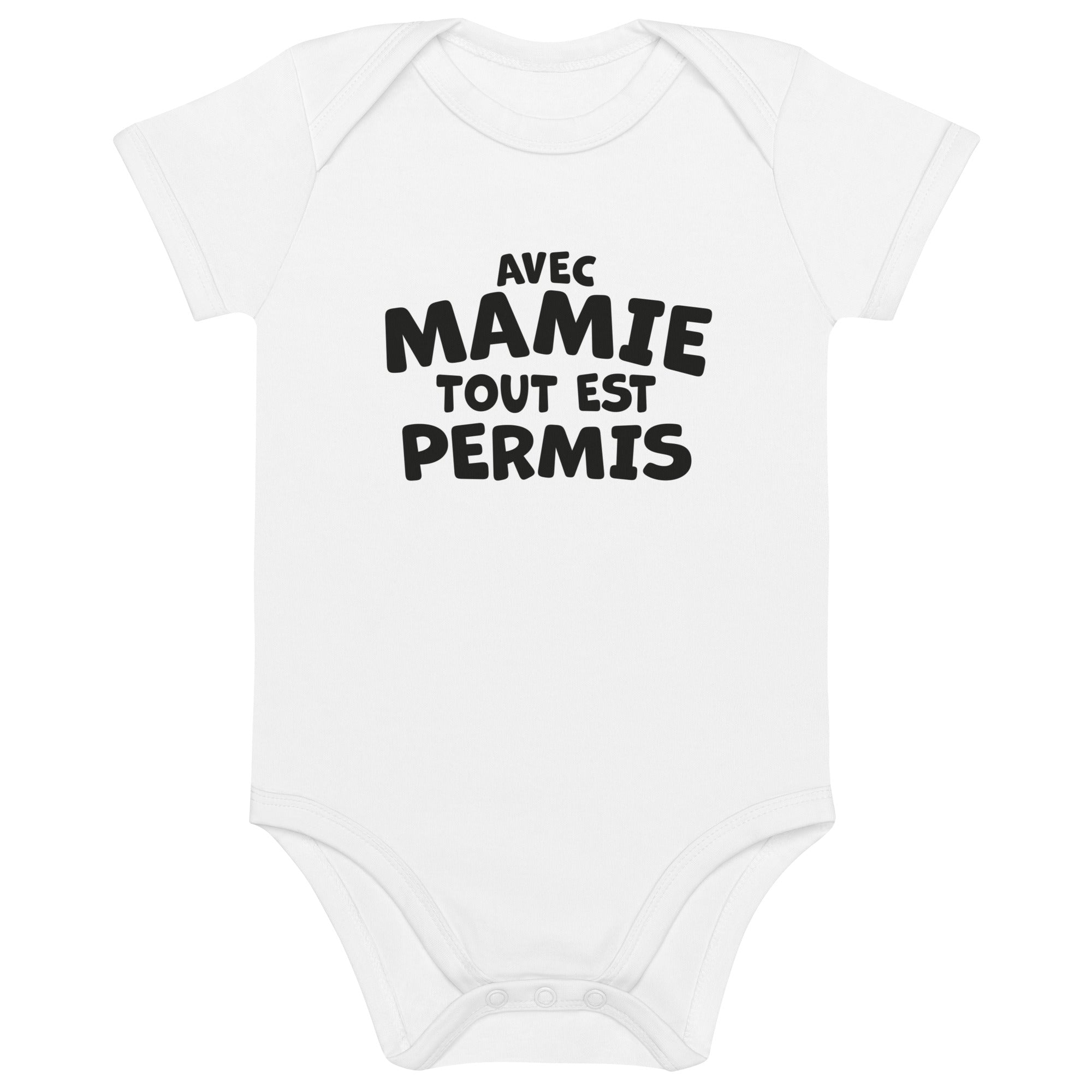 Avec Mamie - Body en coton bio bébé