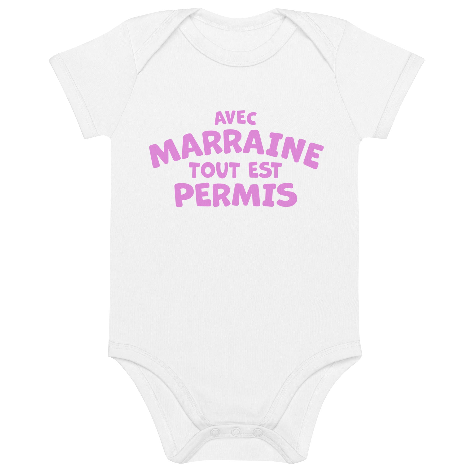 Avec Marraine - Body en coton bio bébé