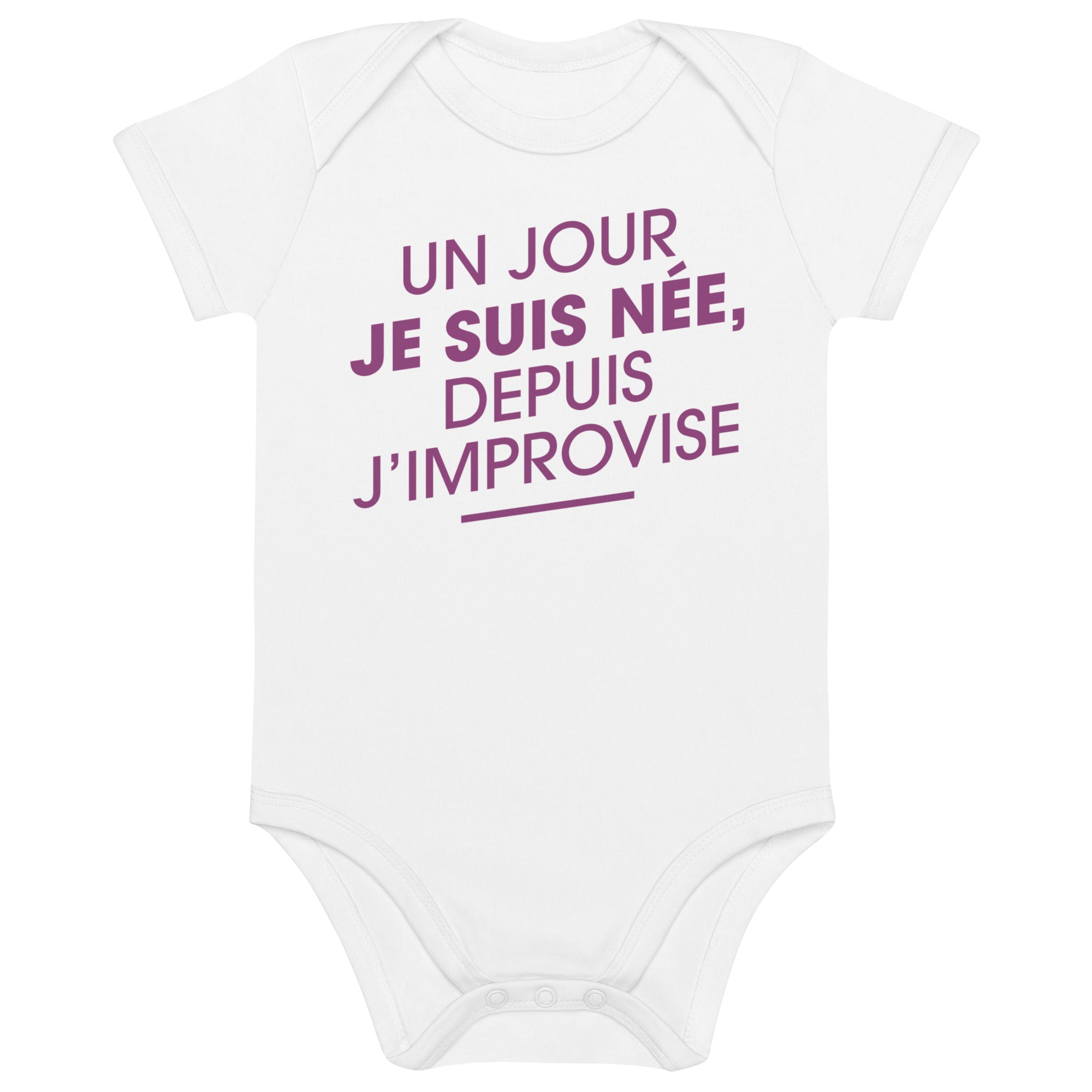 Un jour je suis née - Body en coton bio bébé
