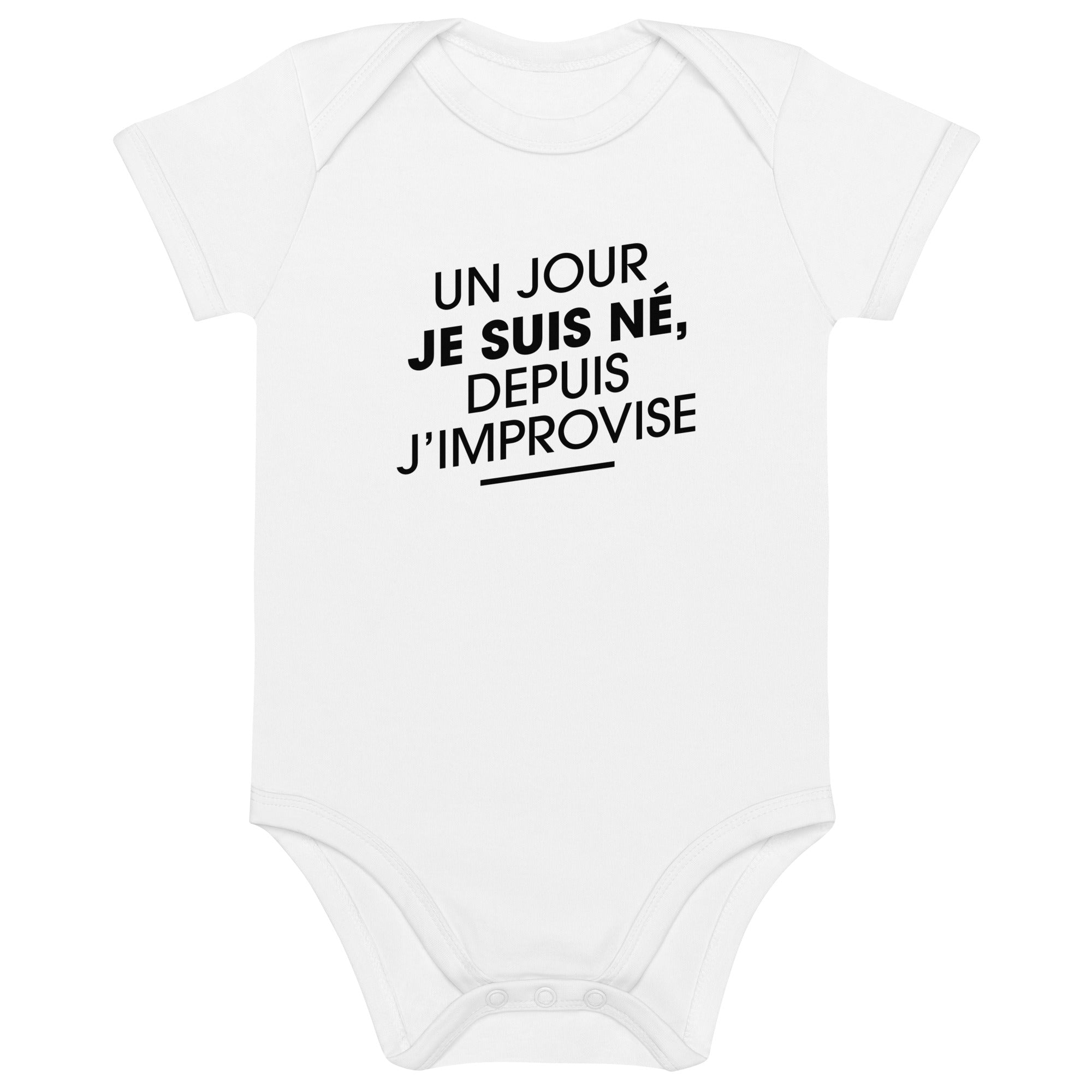 Un jour je suis né - Body en coton bio bébé