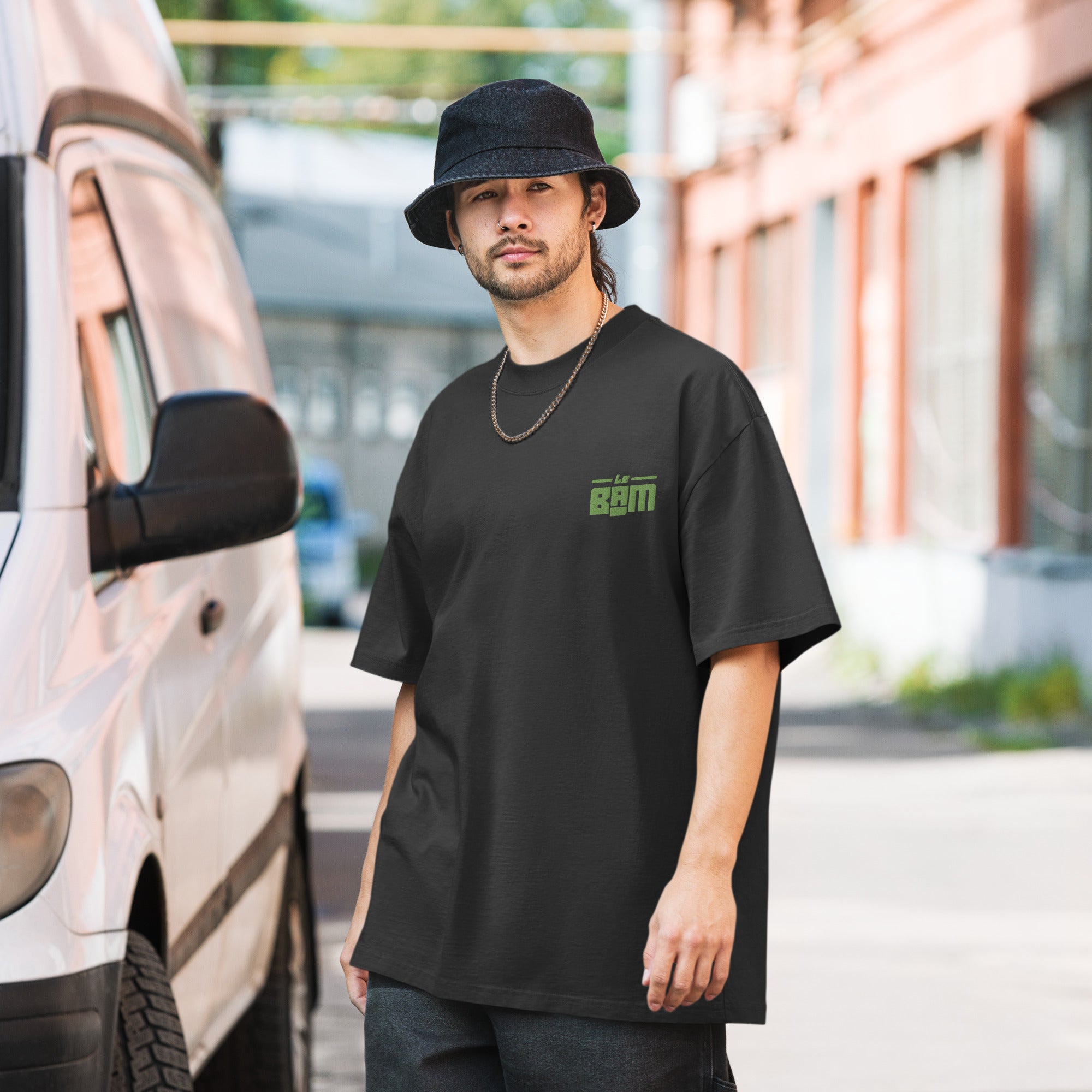 Le BAM - T-shirt oversize délavé - Brodé