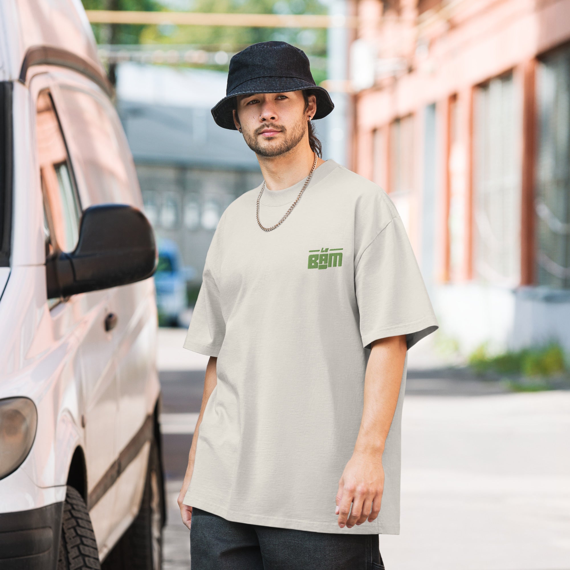 Le BAM - T-shirt oversize délavé - Brodé