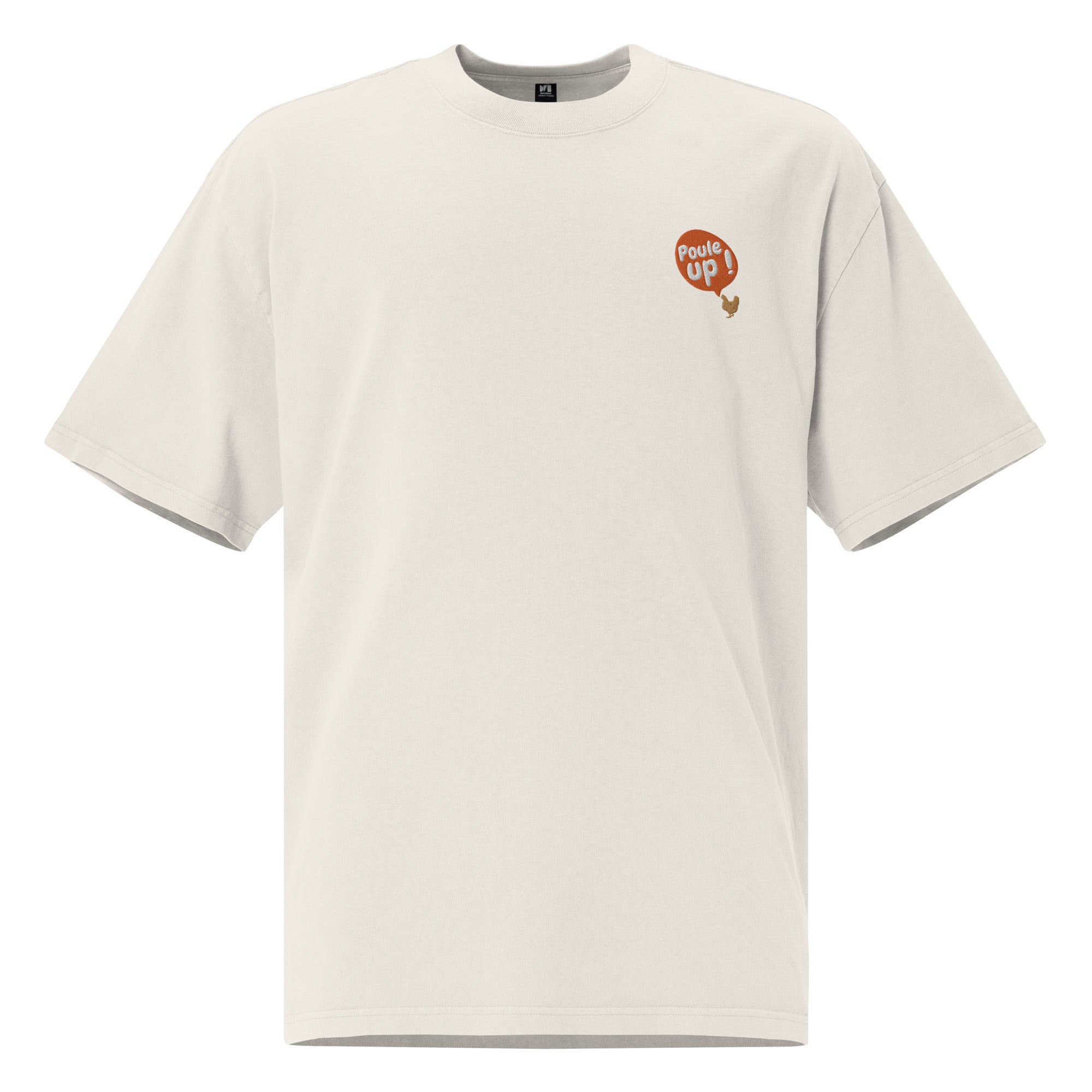 Poule up - T-shirt oversize délavé - Brodé