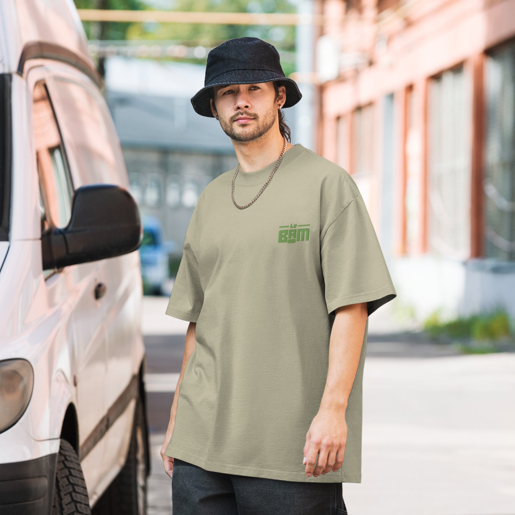 Le BAM - T-shirt oversize délavé - Brodé
