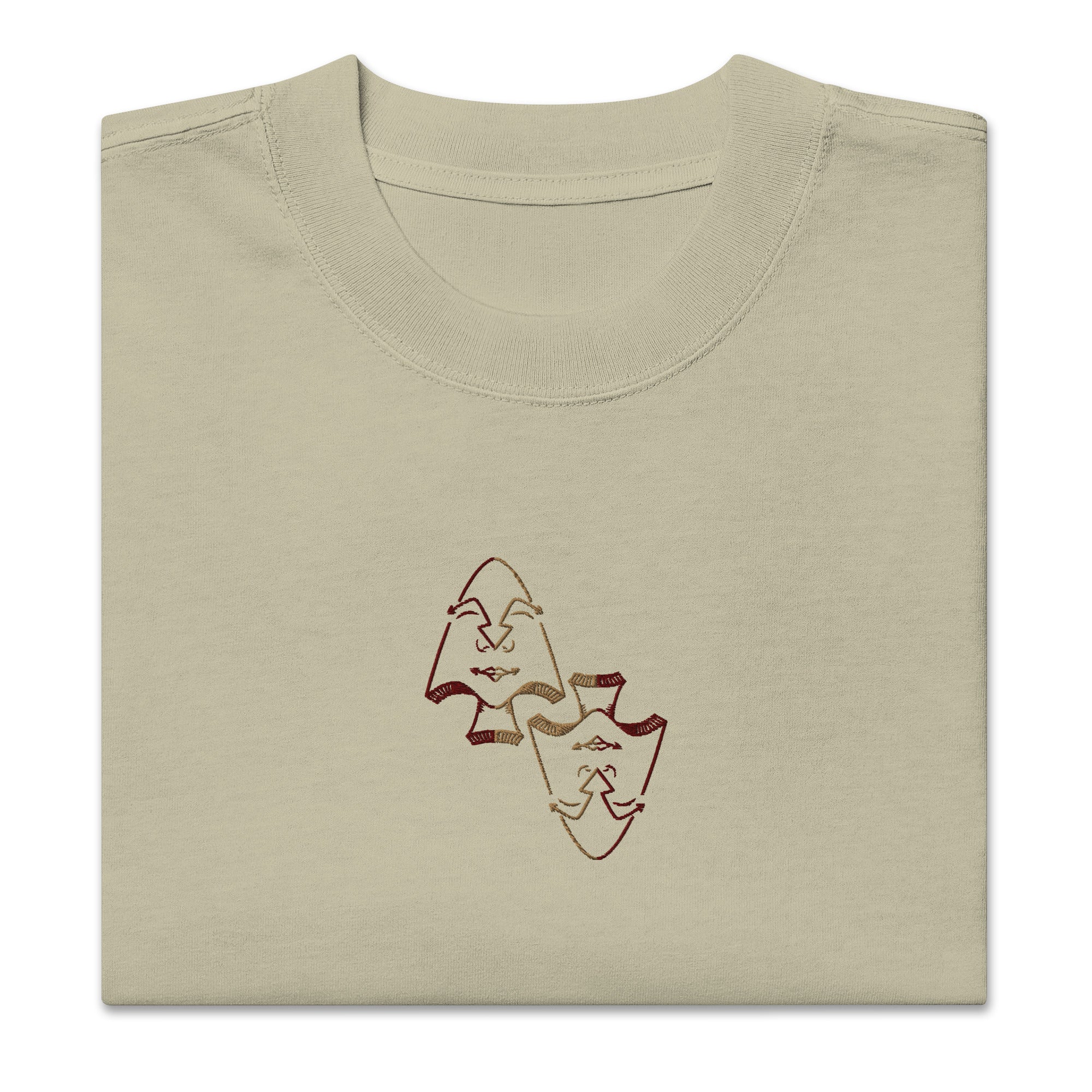 Coeur de Pik - OuhiB - T-shirt oversize délavé - Brodé centre et manche