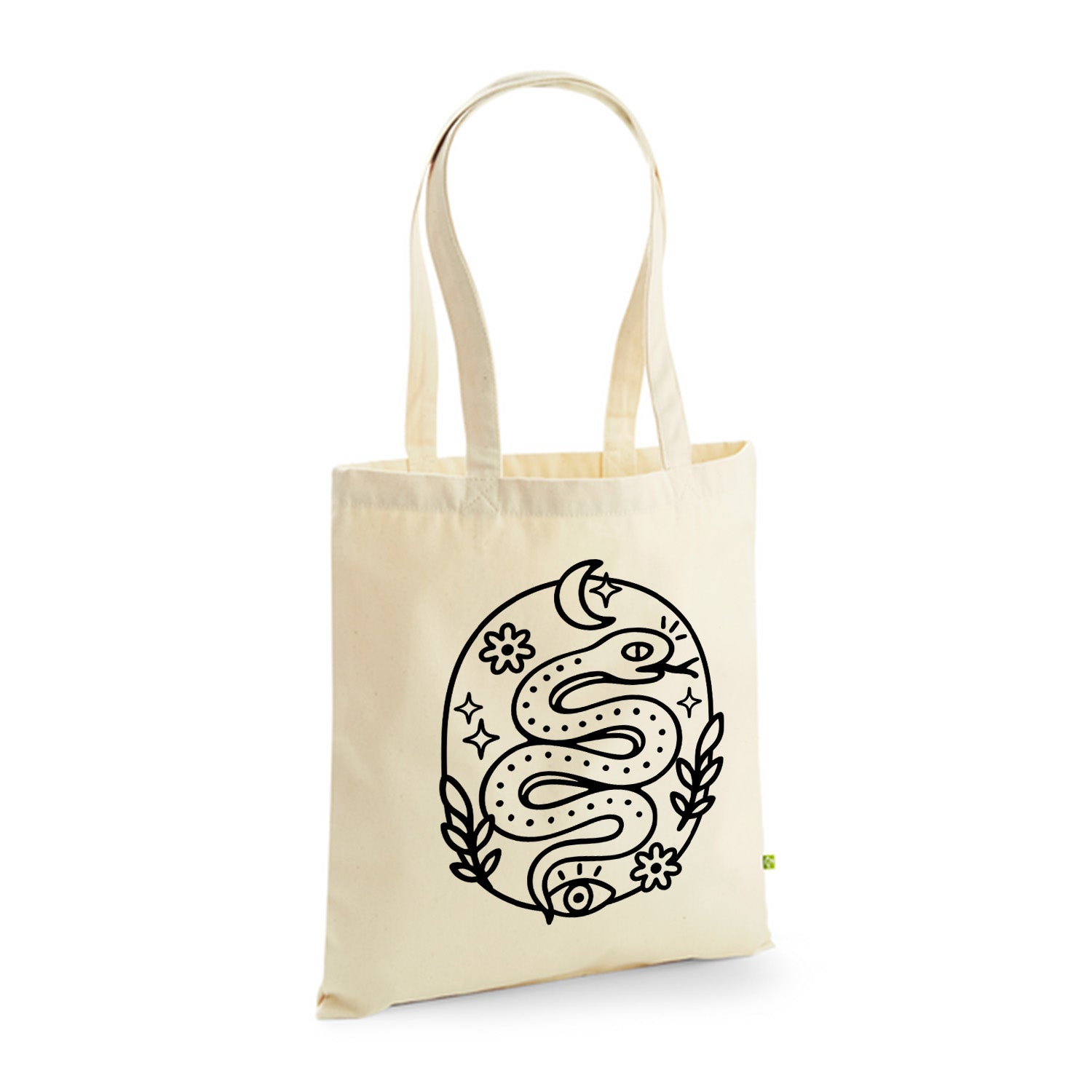 Serpent - Ma Carpette - Tote Bag en coton bio à piquer