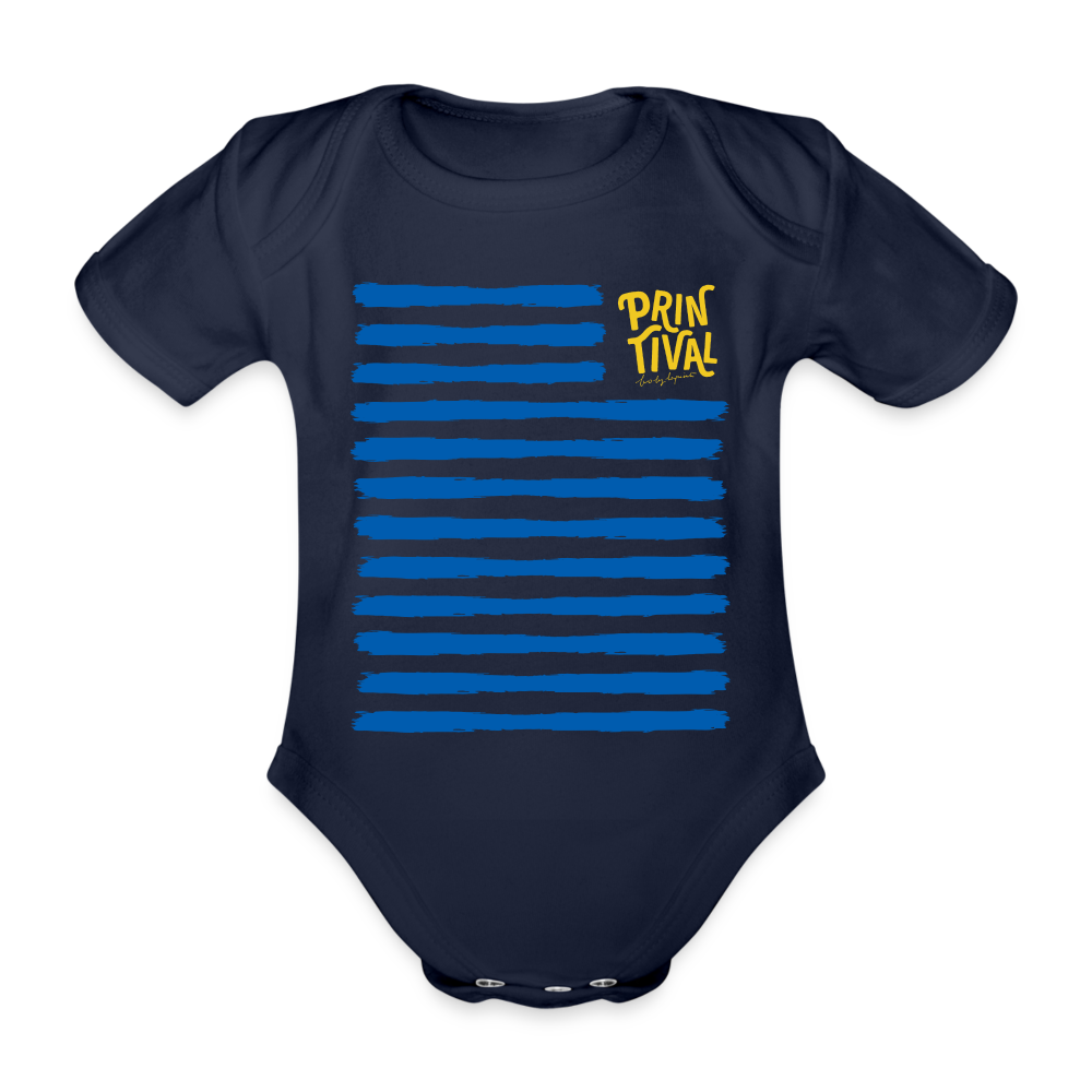 Printival - Body Bébé bio manches courtes - marine foncé