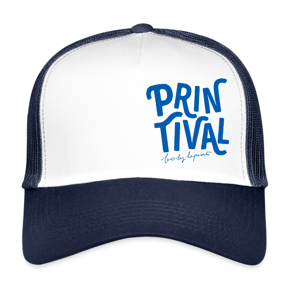 Printival - Pro - Casquette Trucker - blanc/marine