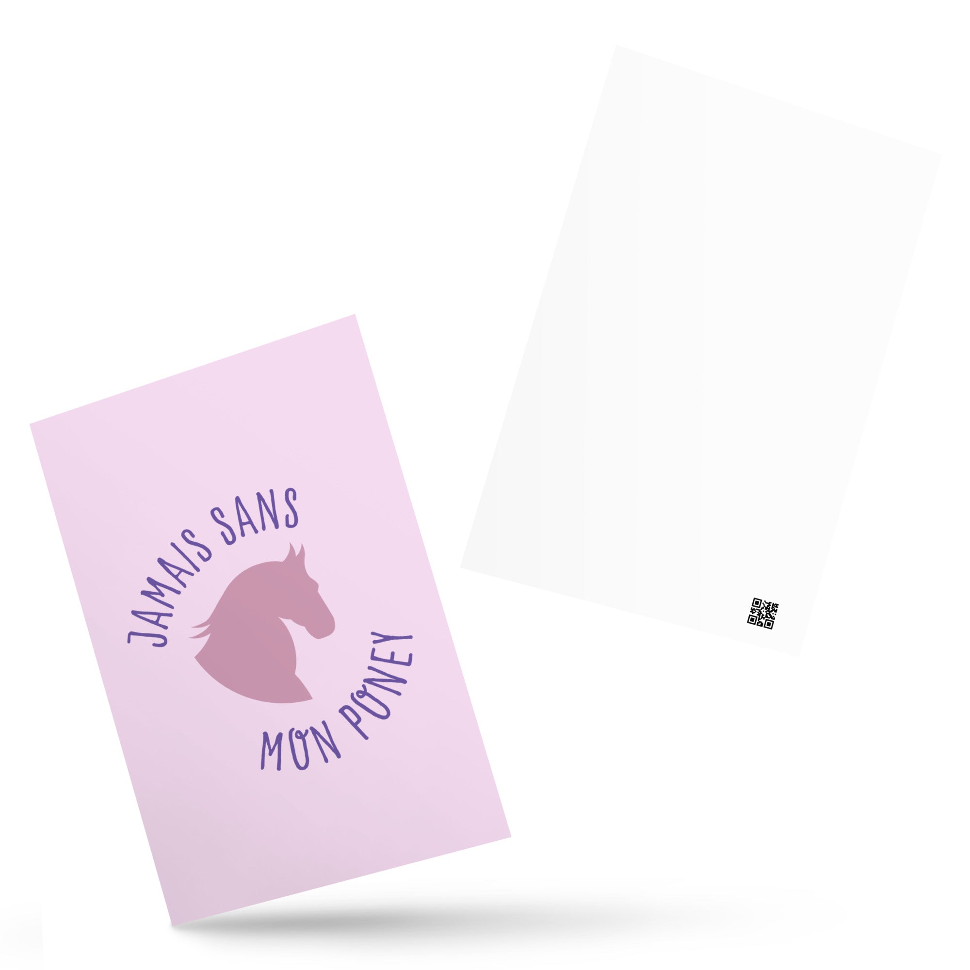 Jamais sans mon poney - Carte postale standard