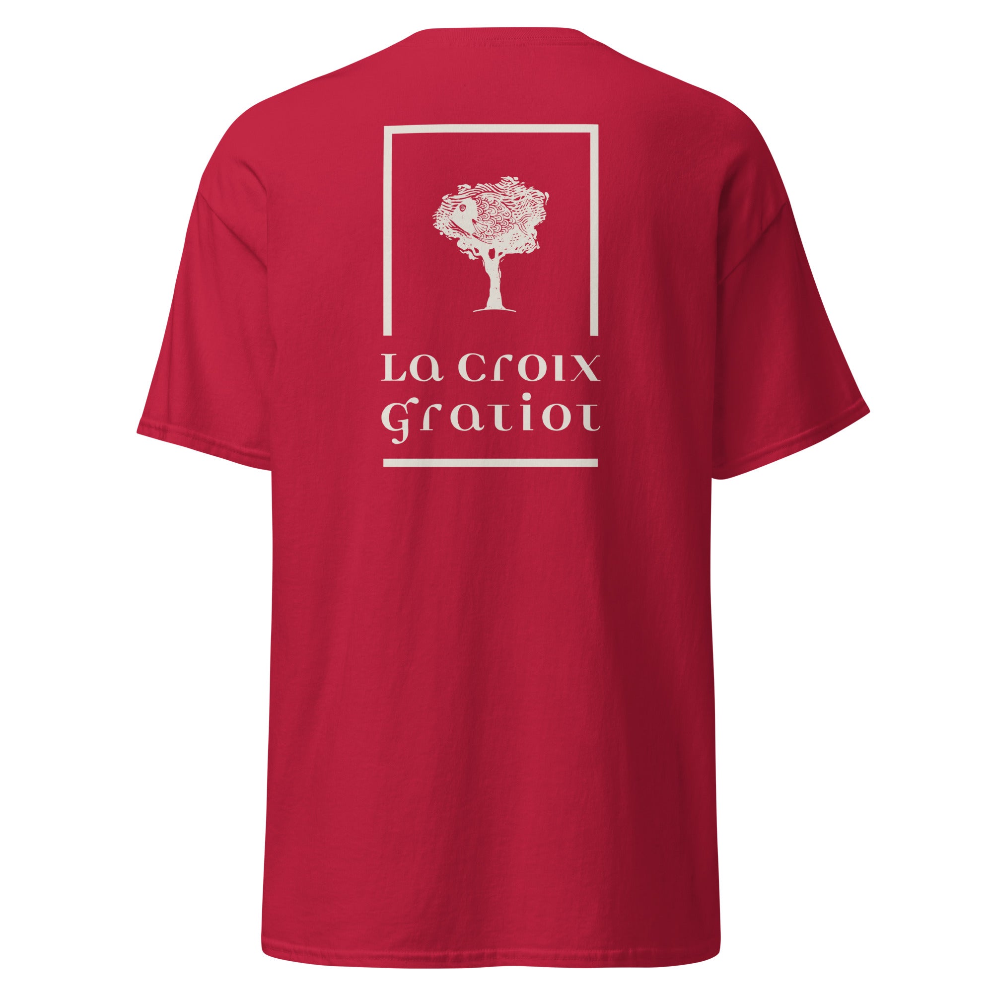 La Croix Gratiot - T-shirt classique unisexe - 2 marquages : Coeur et dos