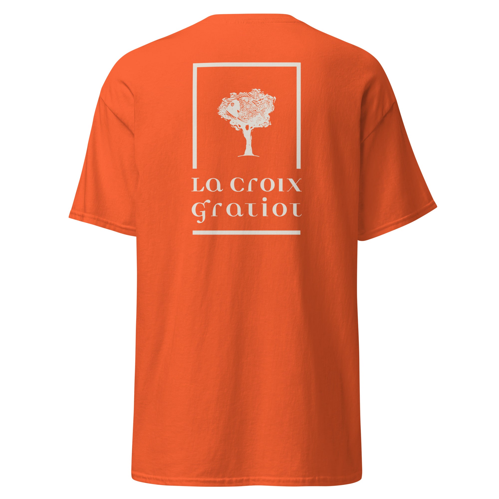 La Croix Gratiot - T-shirt classique unisexe - 2 marquages : Coeur et dos