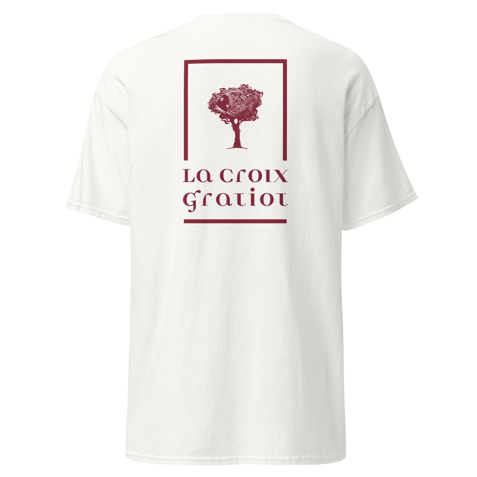 La Croix Gratiot - T-shirt classique unisexe - 2 marquages : Coeur et dos
