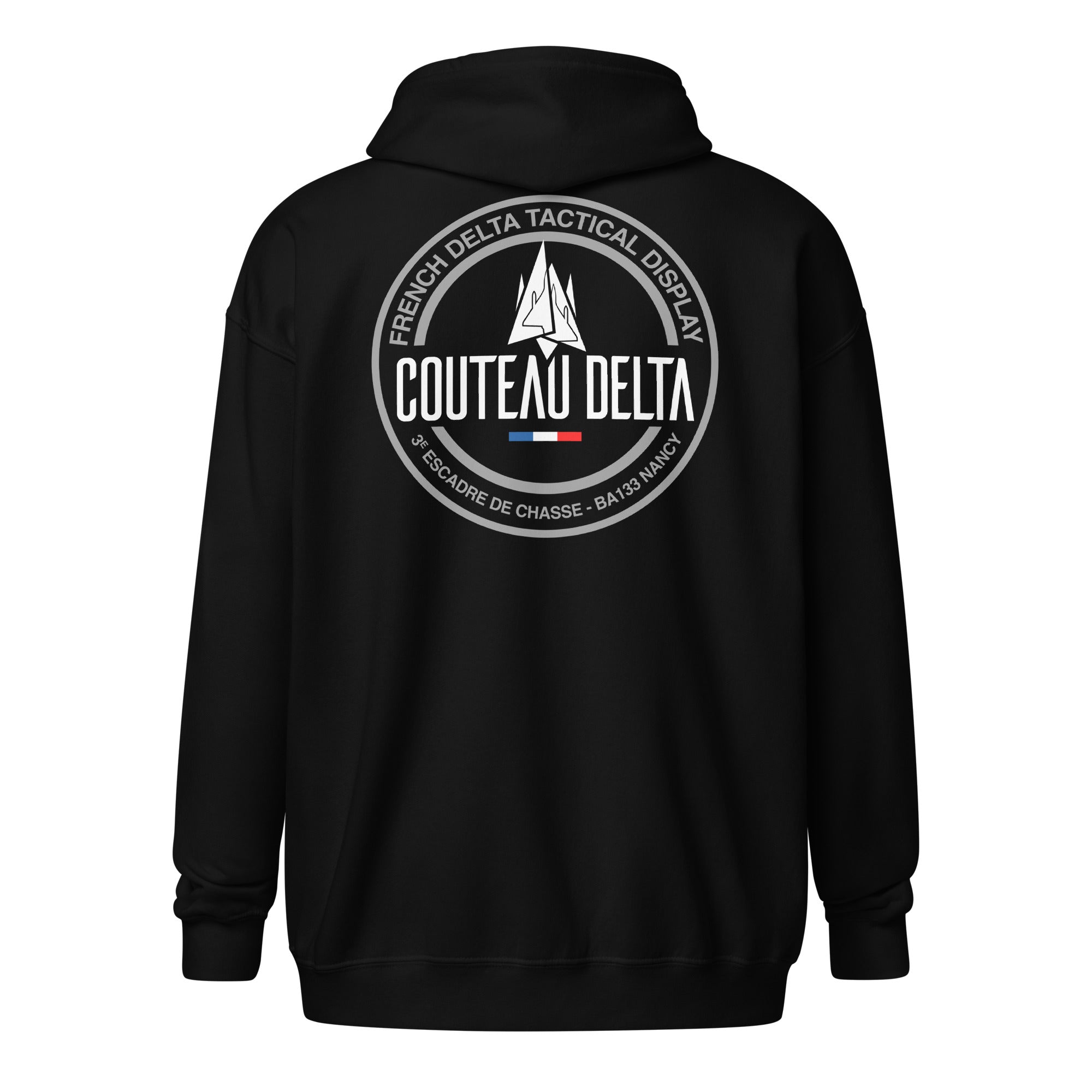 Couteau Delta - Sweat à capuche épais unisexe zippé - Coeur et dos