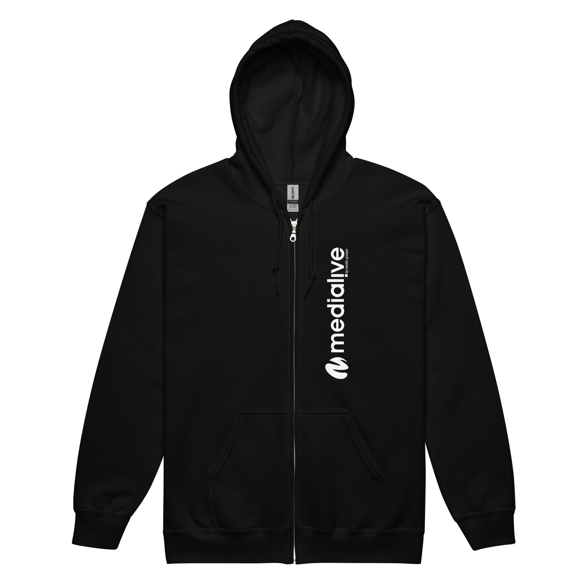 Logo Medialive - Sweat à capuche épais unisexe zippé