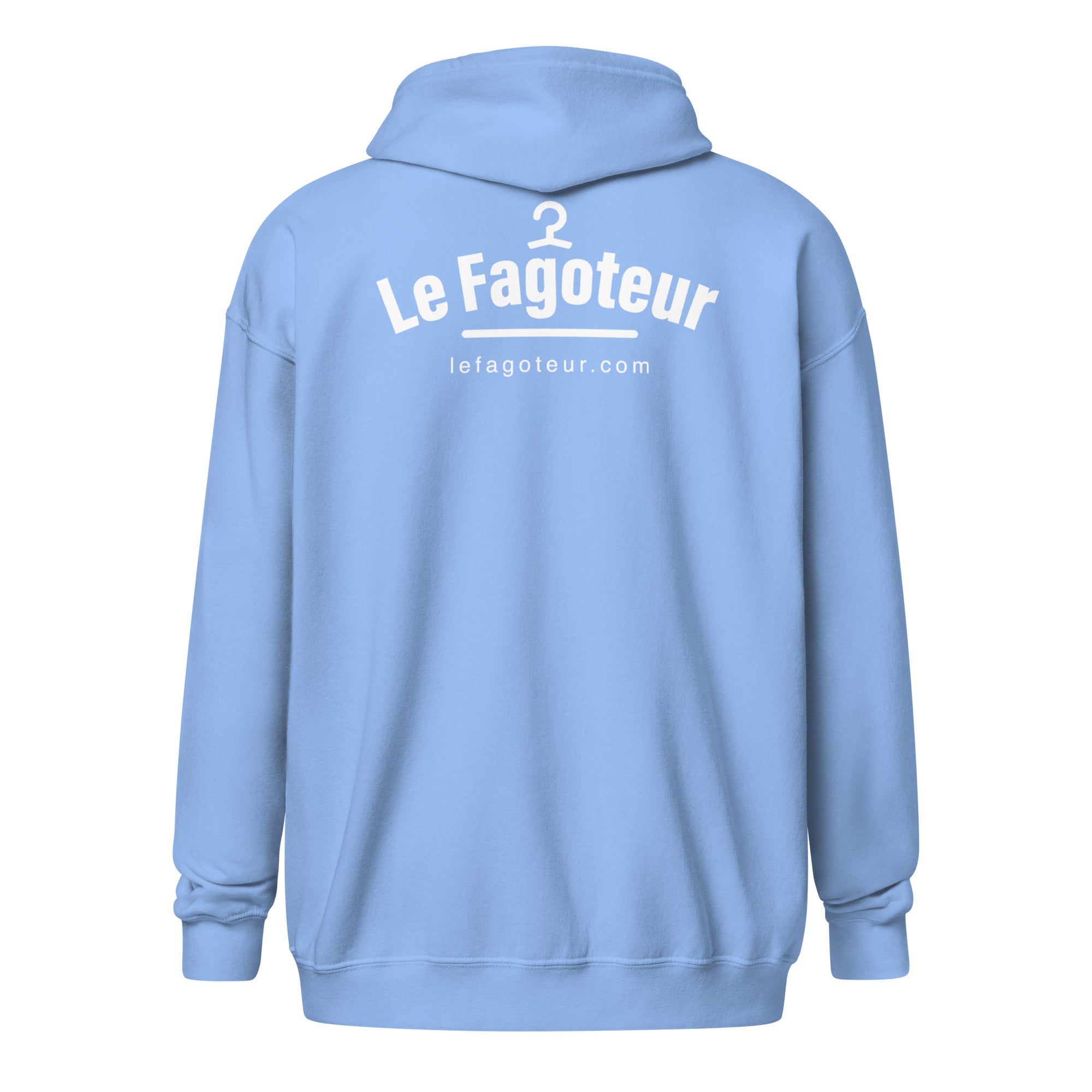 Le Fagoteur - Sweat à capuche épais unisexe zippé - Coeur et dos