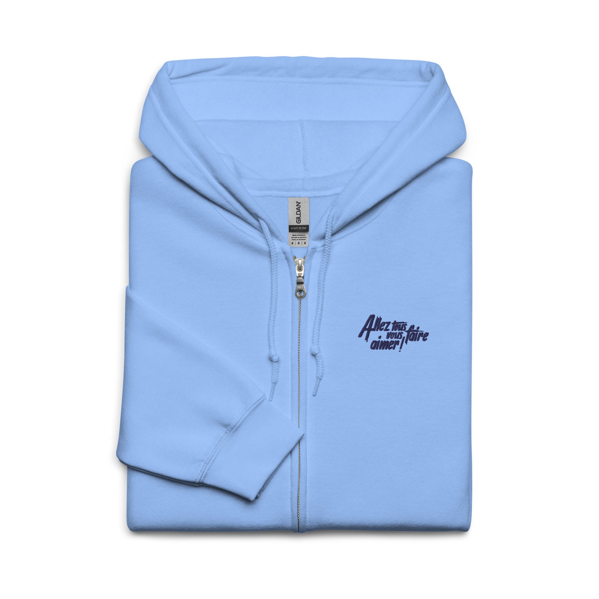 Allez tous vous faire aimer - Sweat à capuche épais unisexe à fermeture éclair - Brodé