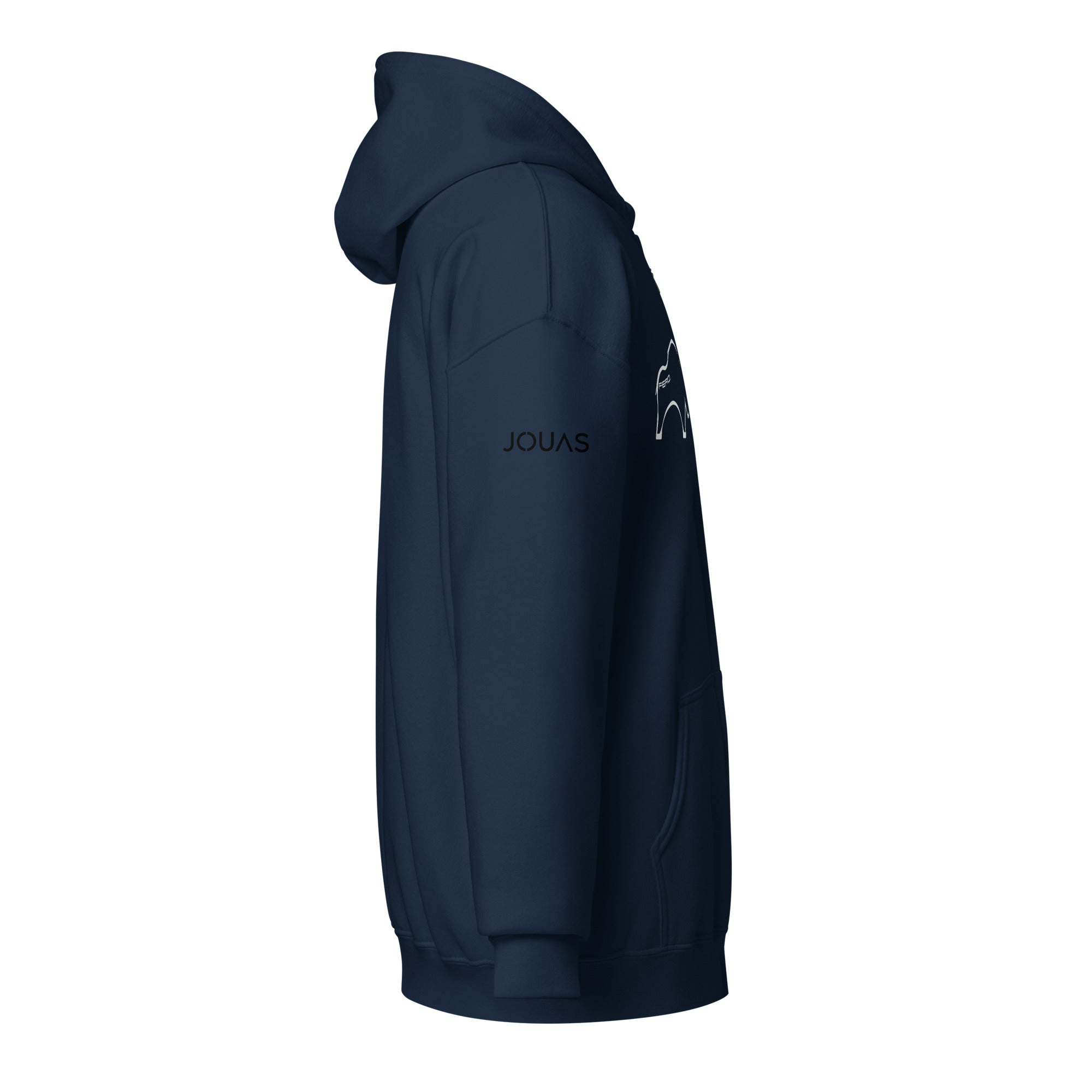 Fero Mone Sweat à capuche épais unisexe zippé - 2 marquages - Face et Manche