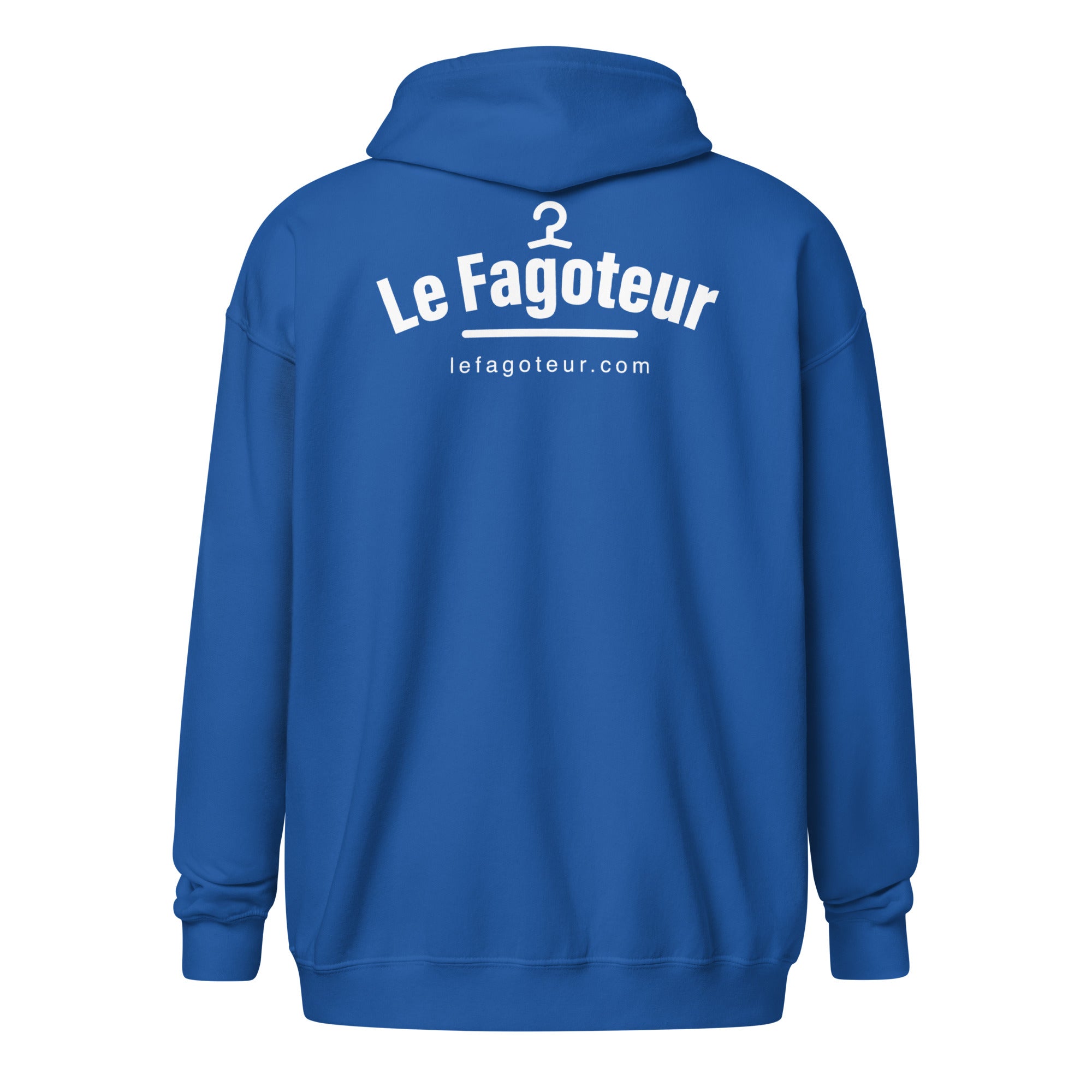 Le Fagoteur - Sweat à capuche épais unisexe zippé - Coeur et dos
