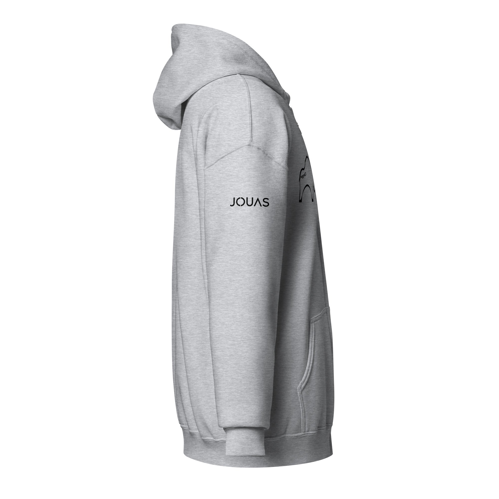 Fero Mone Sweat à capuche épais unisexe zippé - 2 marquages - Face et Manche