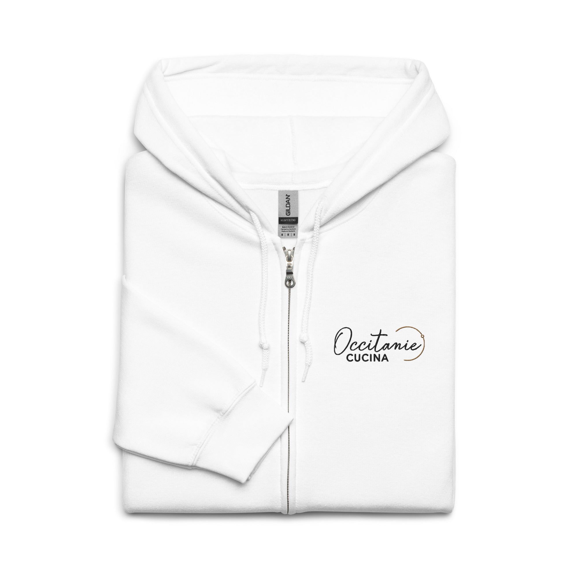 Occitanie Cucina - Sweat à capuche épais unisexe à fermeture éclair - Brodé