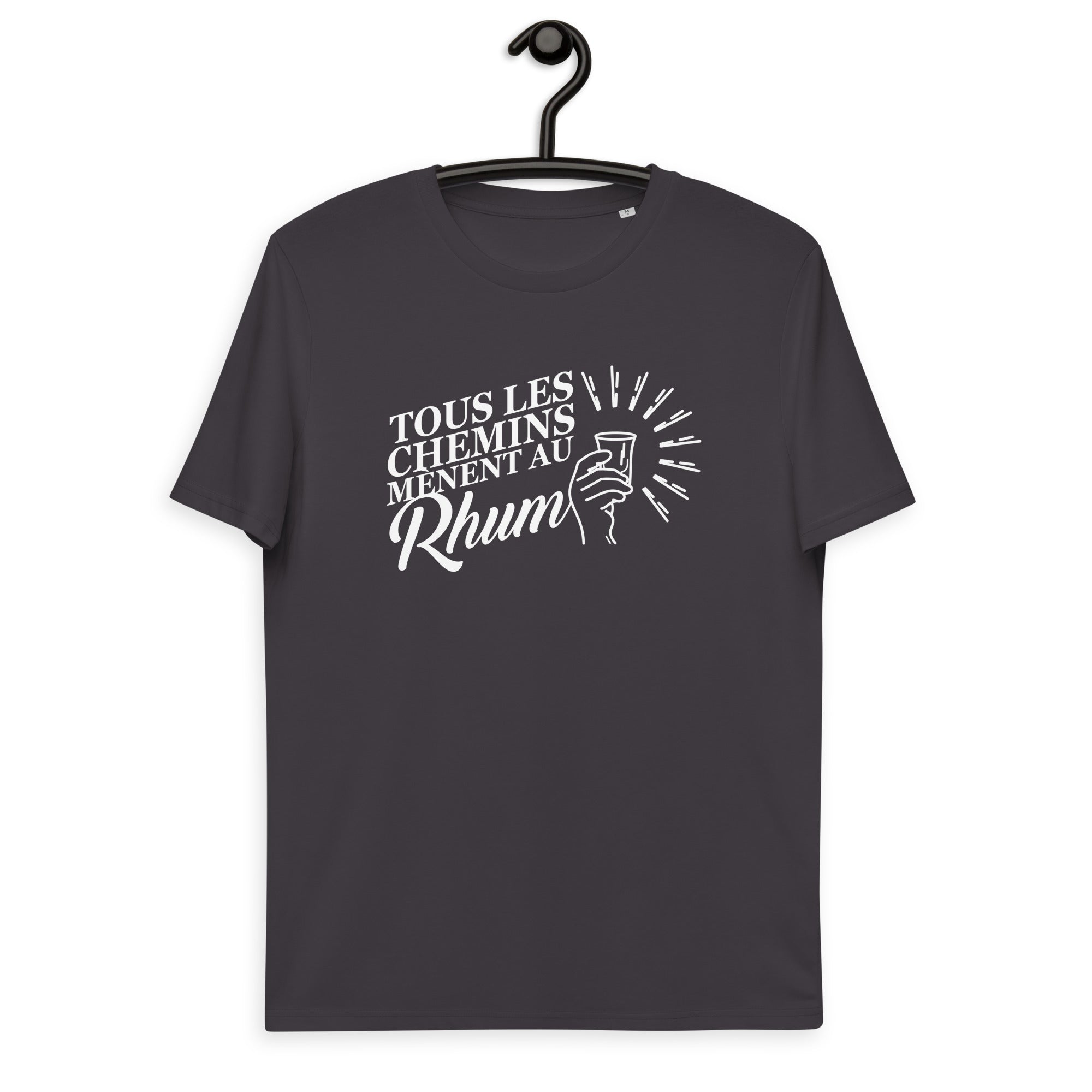 Tous les chemins mènent au Rhum - T-shirt unisexe en coton biologique