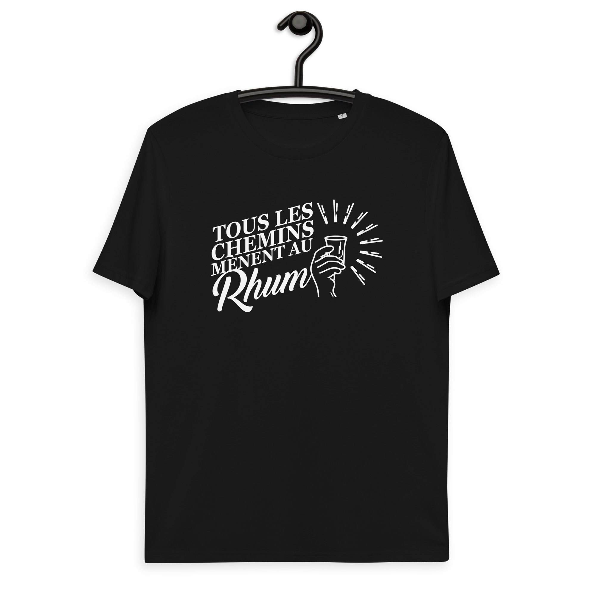 Tous les chemins mènent au Rhum - T-shirt unisexe en coton biologique