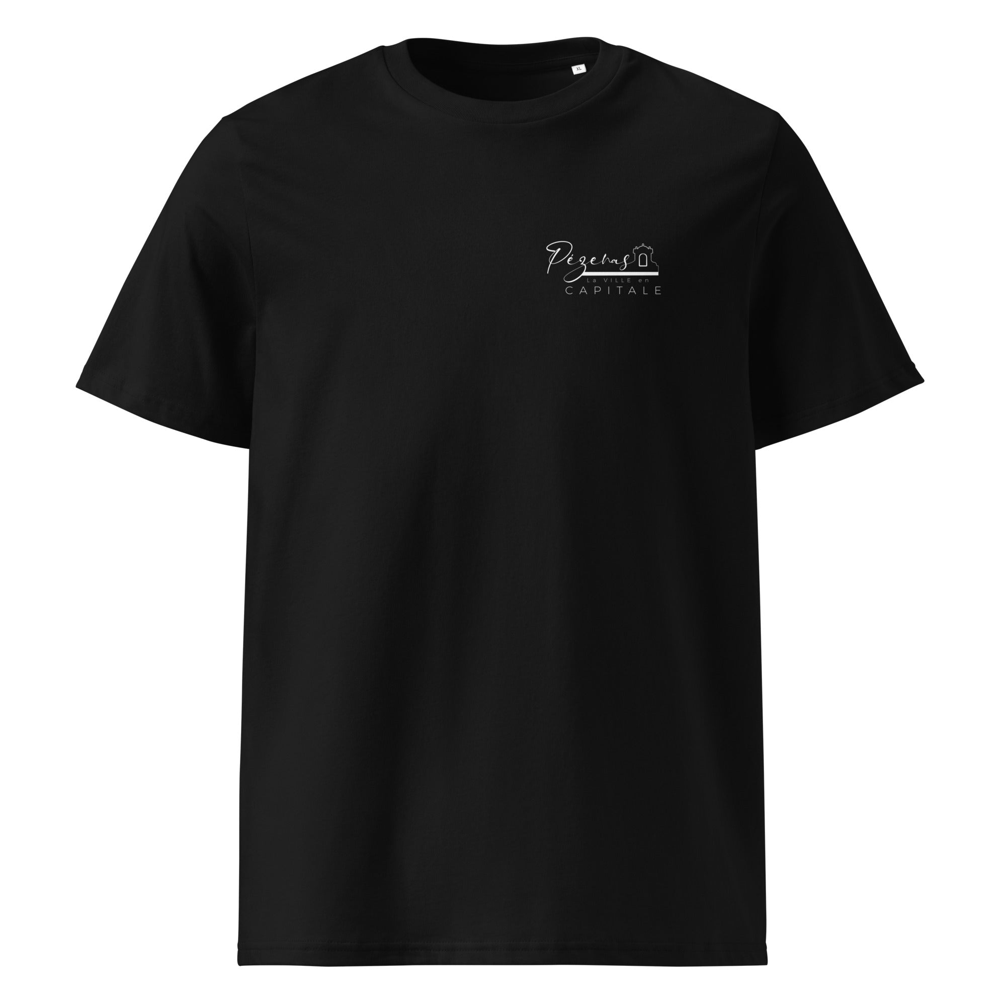 Mairie Pézenas - T-shirt unisexe en coton biologique - Imp. cœur et dos