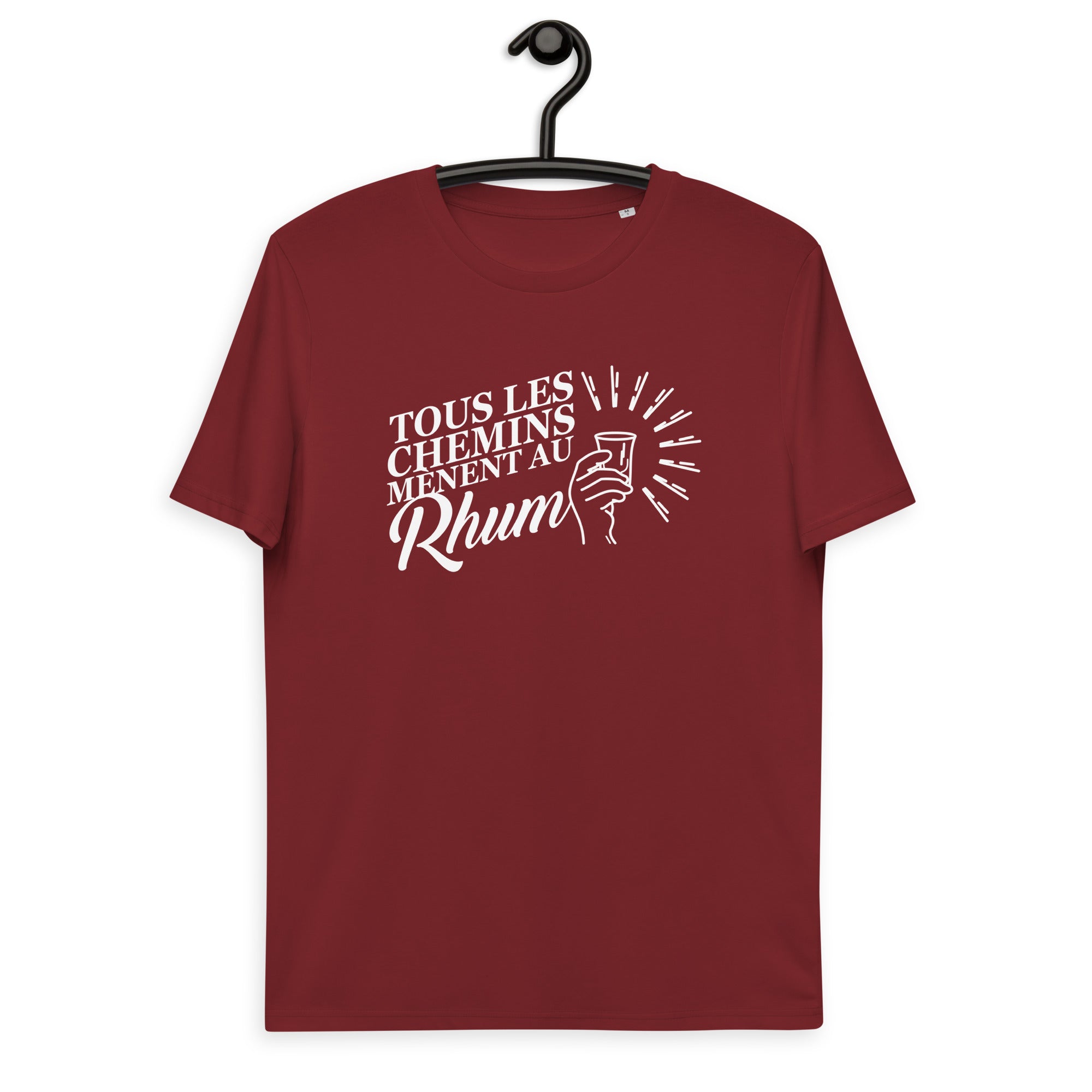 Tous les chemins mènent au Rhum - T-shirt unisexe en coton biologique