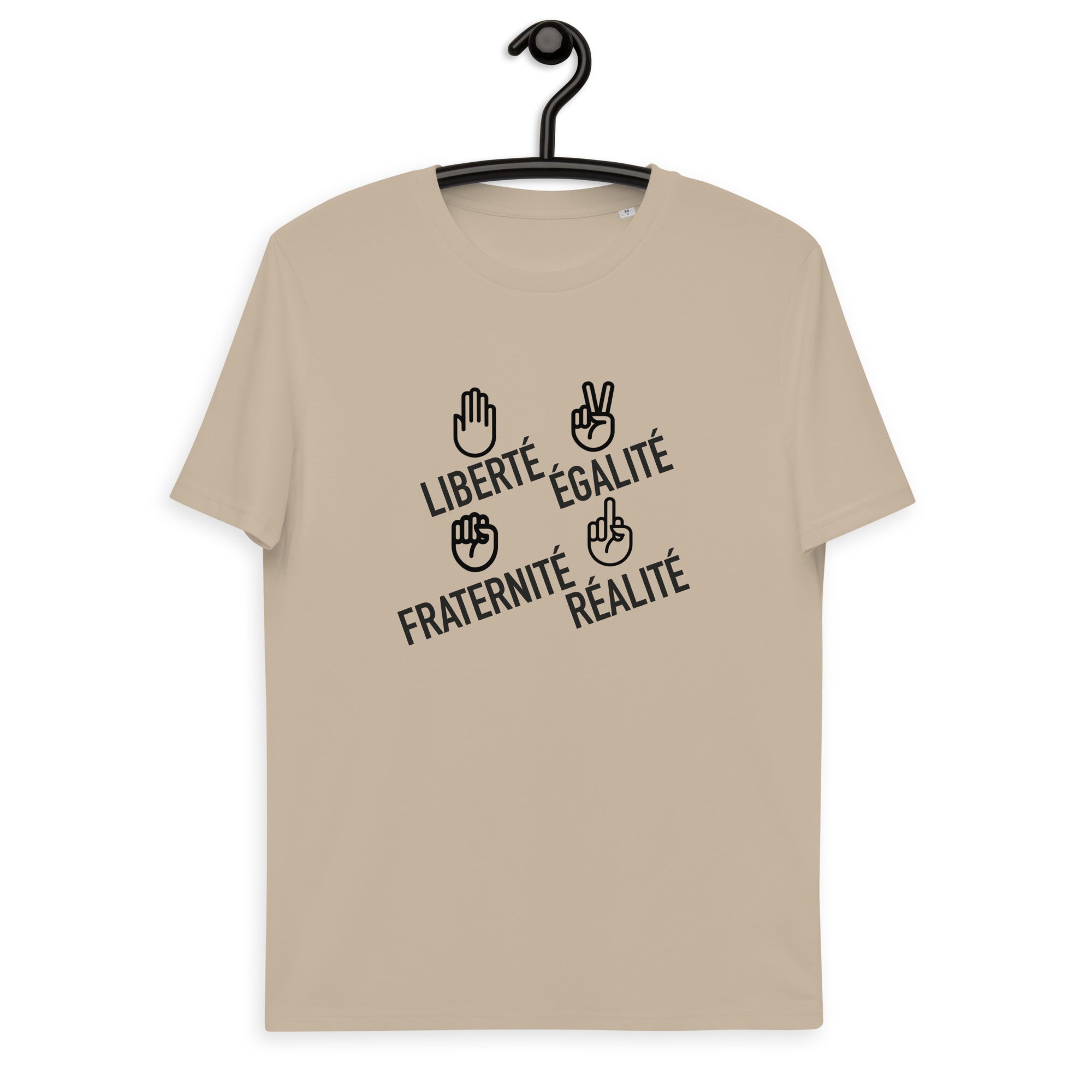 Liberté égalité fraternité réalité - T-shirt unisexe en coton biologique