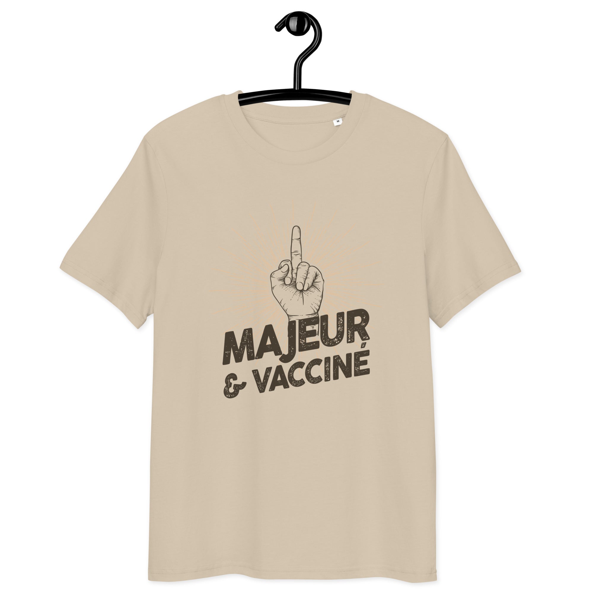 Majeur et vacciné - T-shirt unisexe en coton biologique