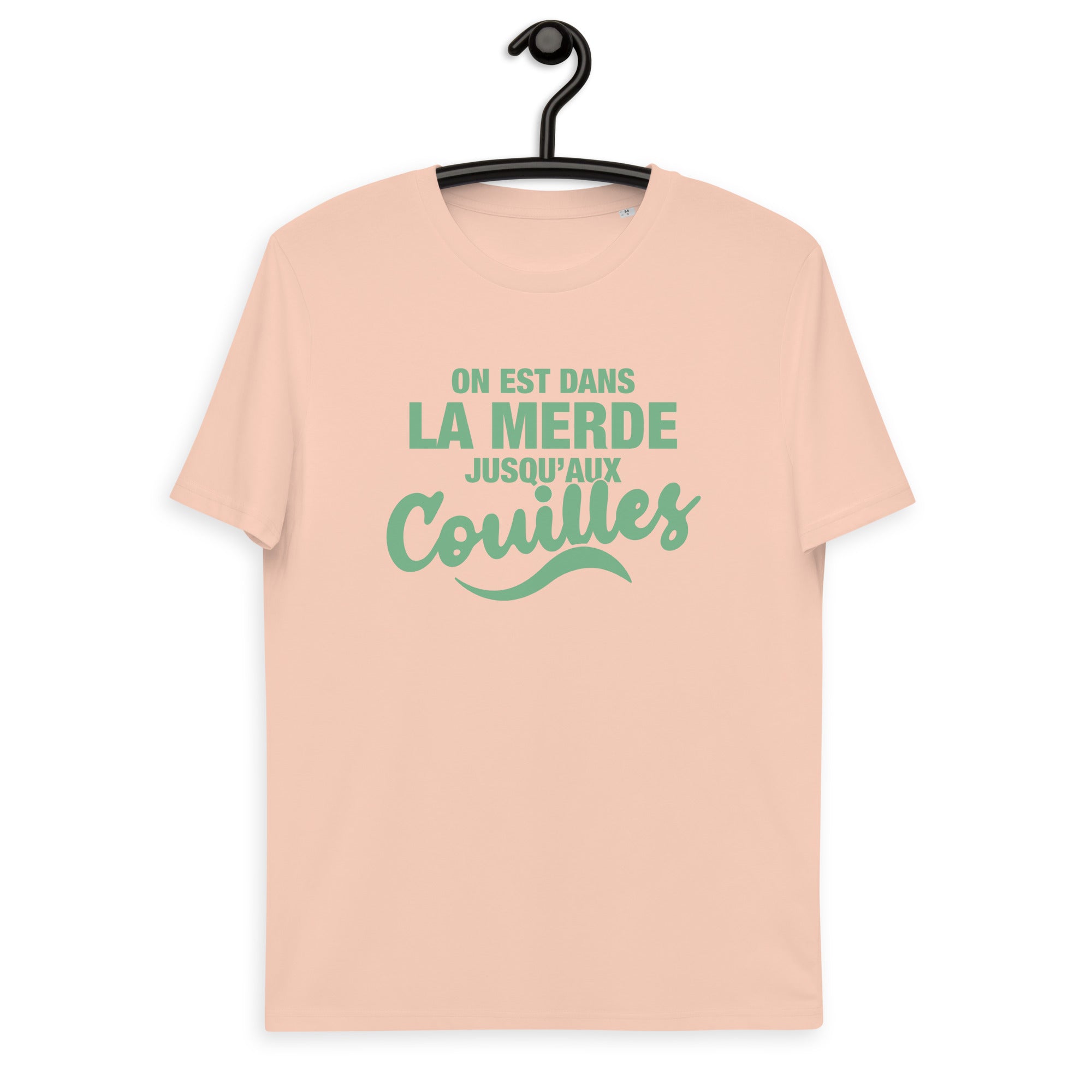 Dans la merde - T-shirt unisexe en coton biologique