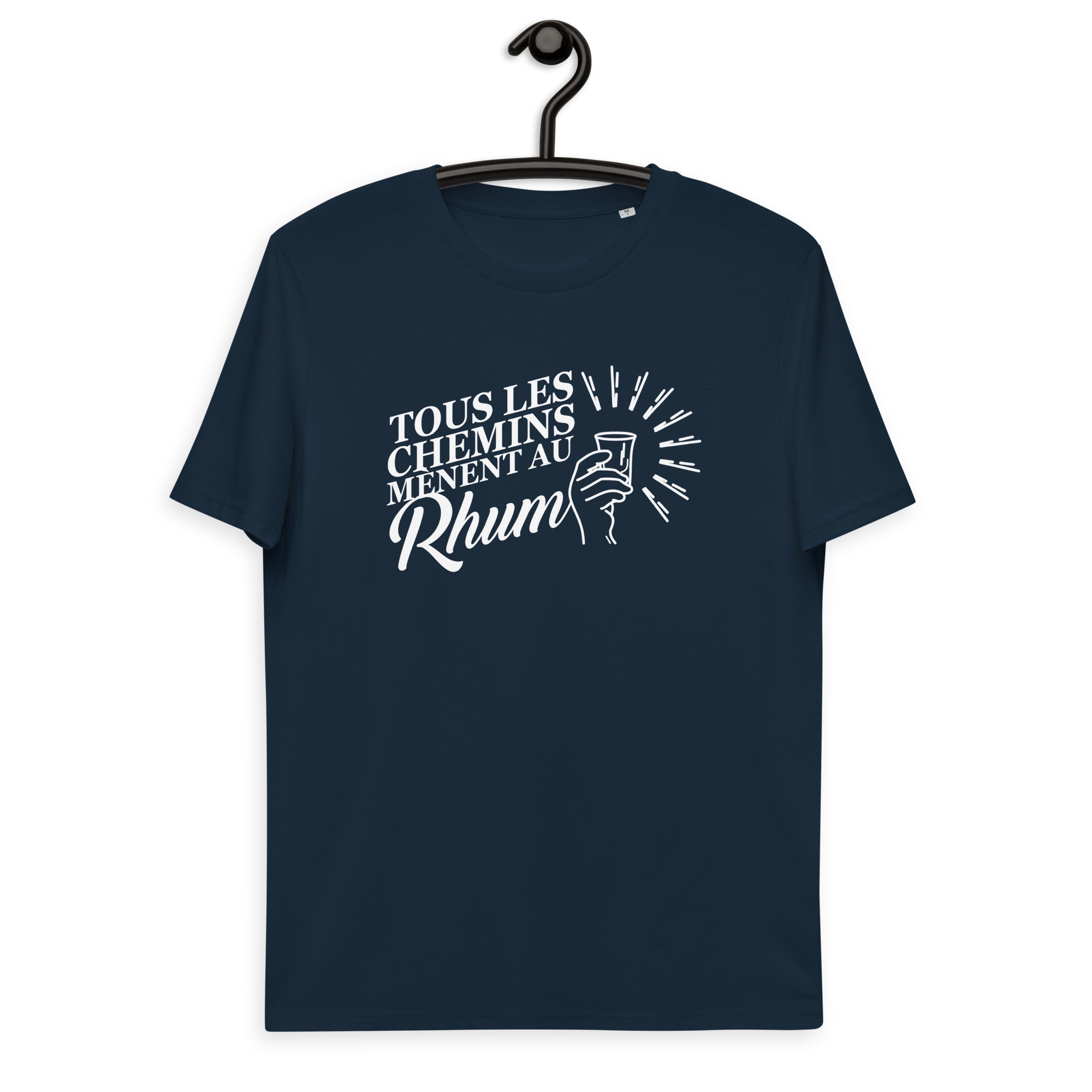 Tous les chemins mènent au Rhum - T-shirt unisexe en coton biologique