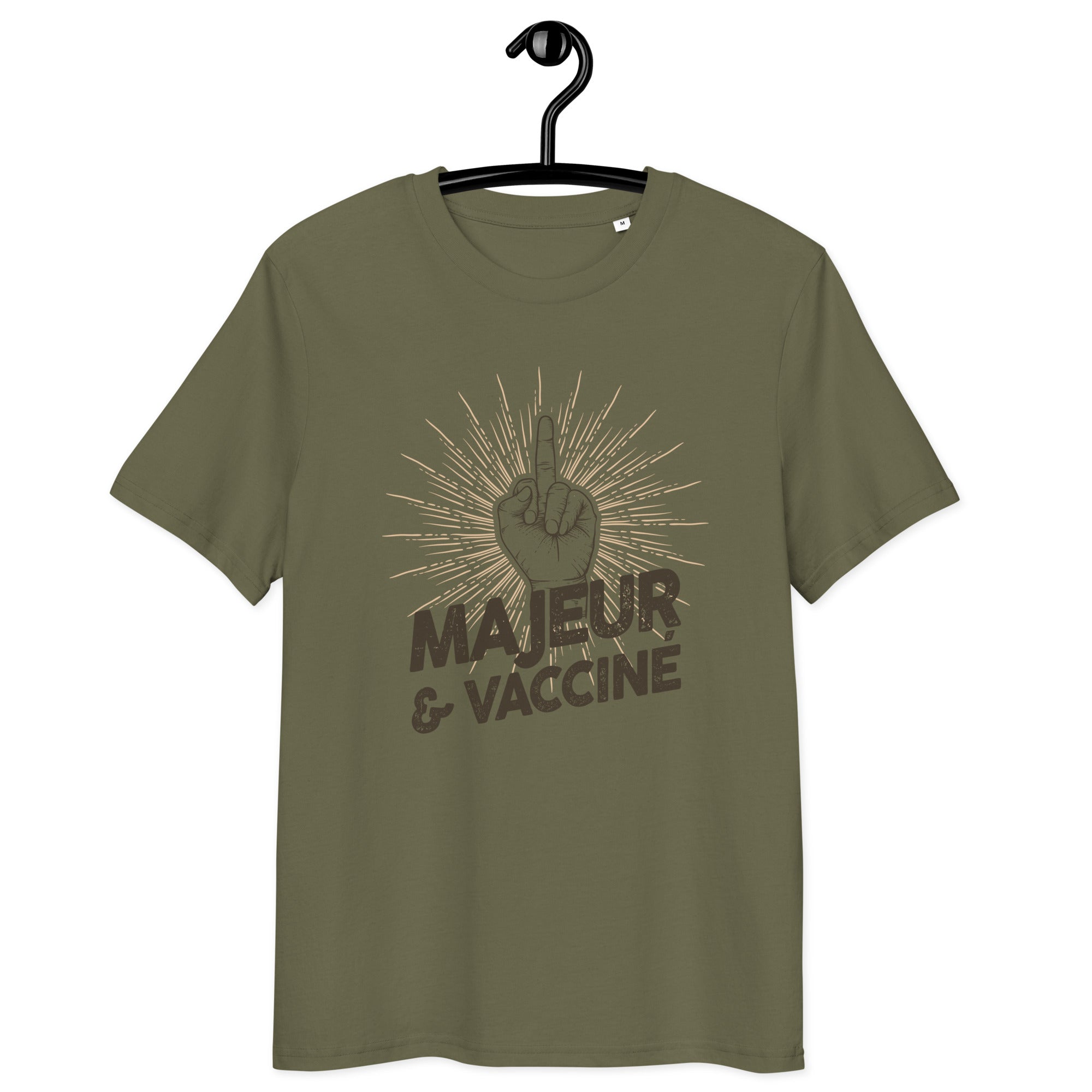 Majeur et vacciné - T-shirt unisexe en coton biologique