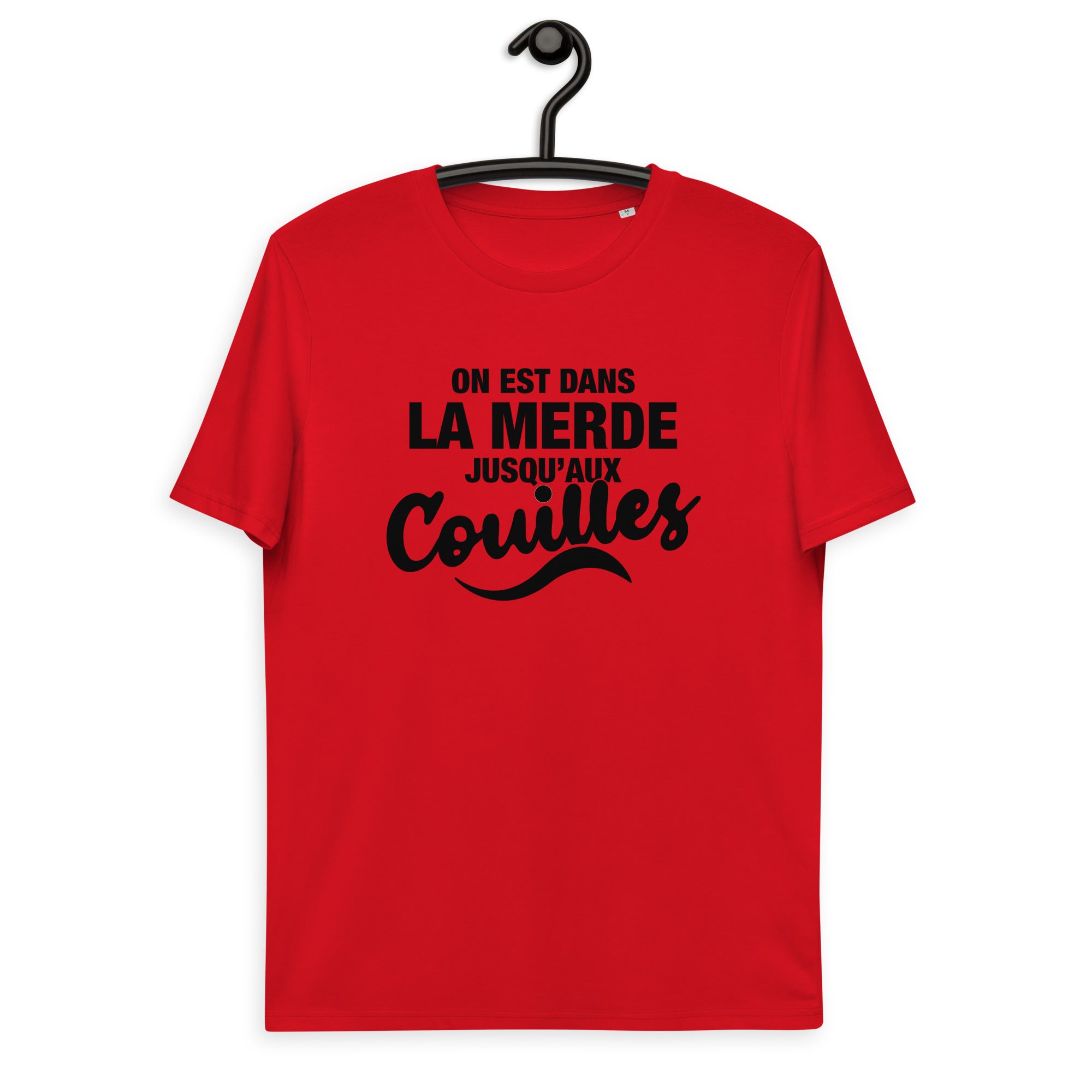 Dans la merde - T-shirt unisexe en coton biologique