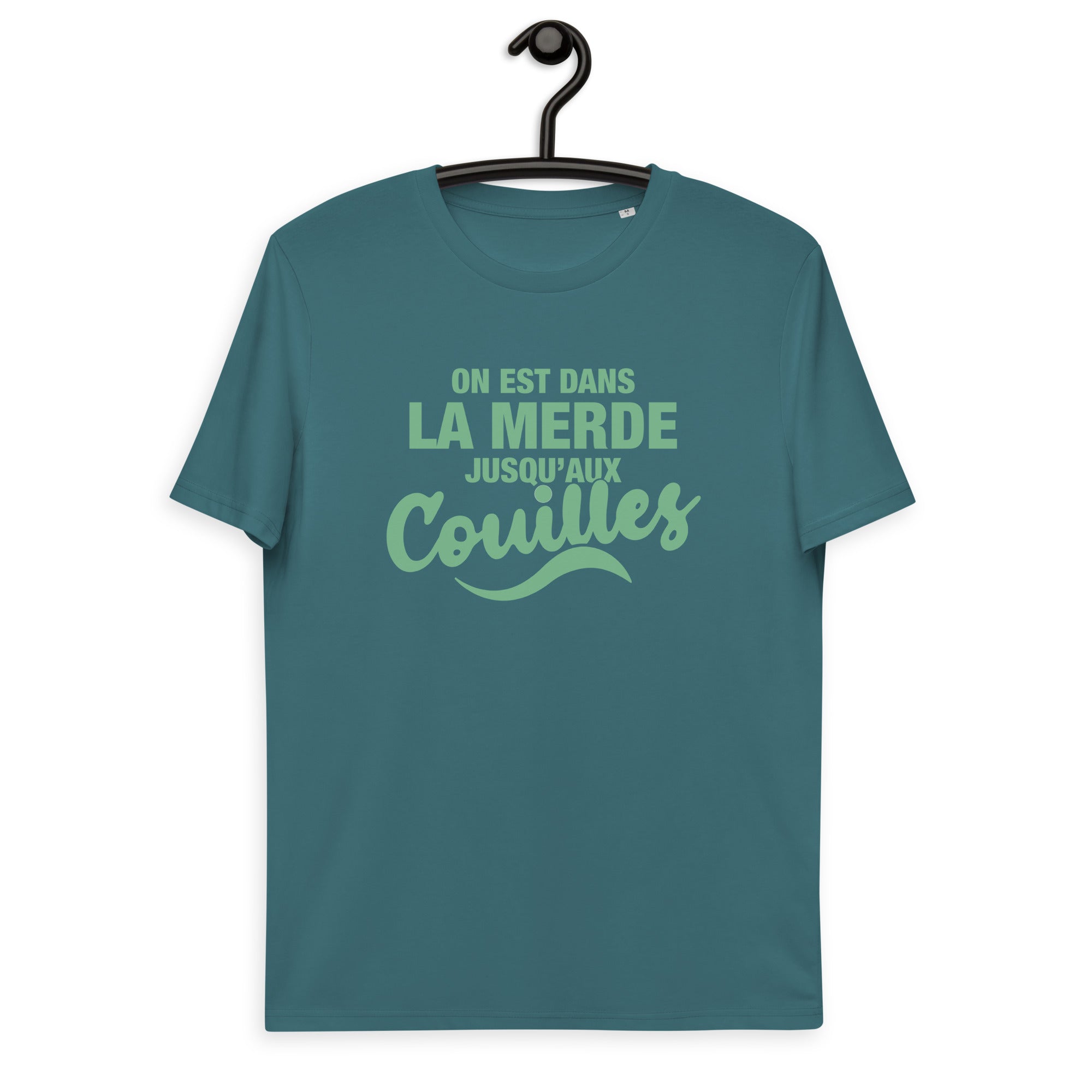 Dans la merde - T-shirt unisexe en coton biologique