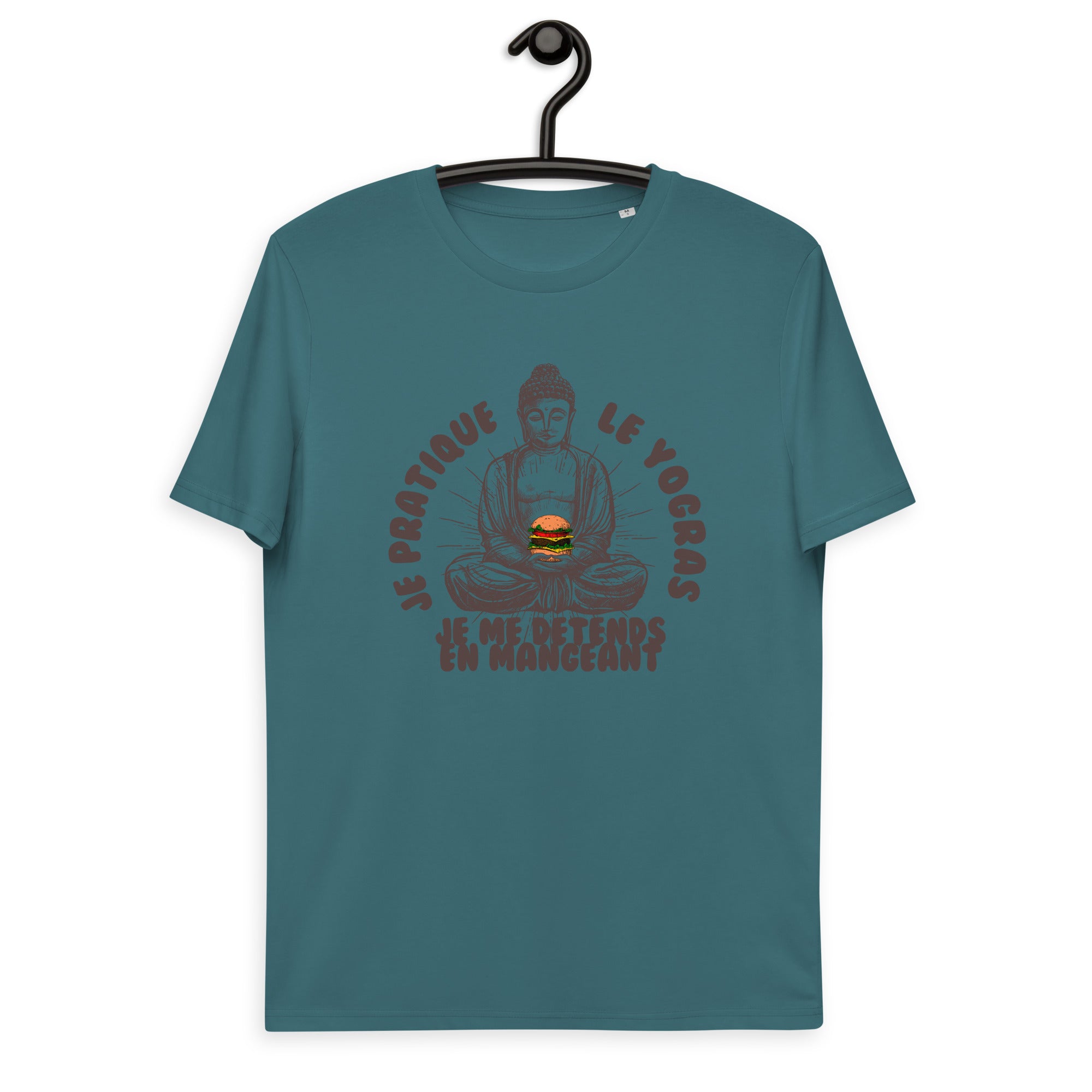 Je pratique le yogras -T-shirt unisexe en coton biologique