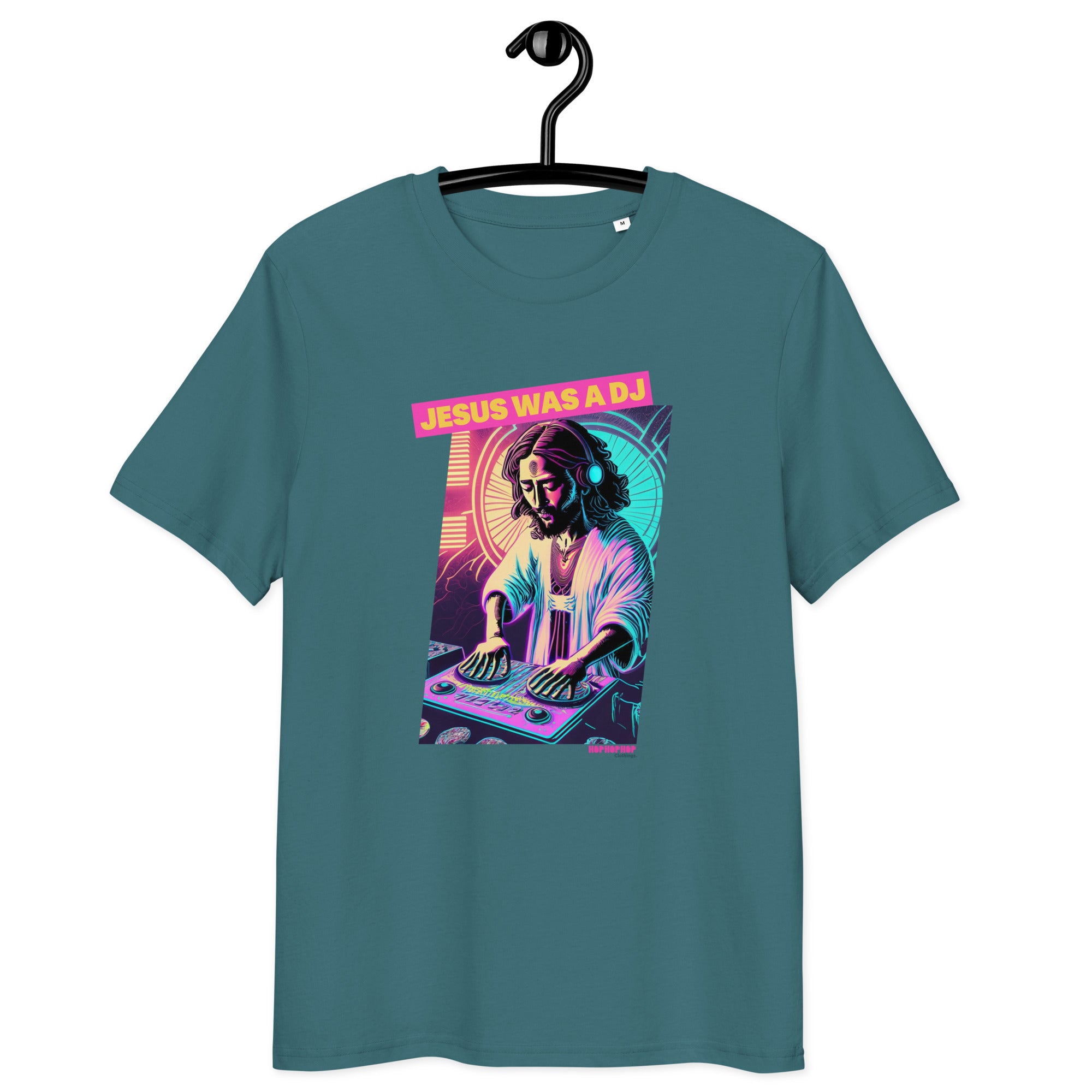 Hop Hop Hop - DVS - Jesus was a DJ - T-shirt unisexe en coton biologique
