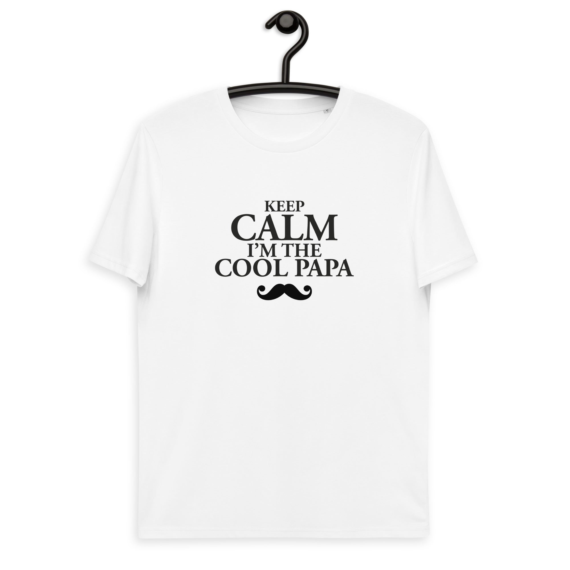Keep calm papa -T-shirt unisexe en coton biologique